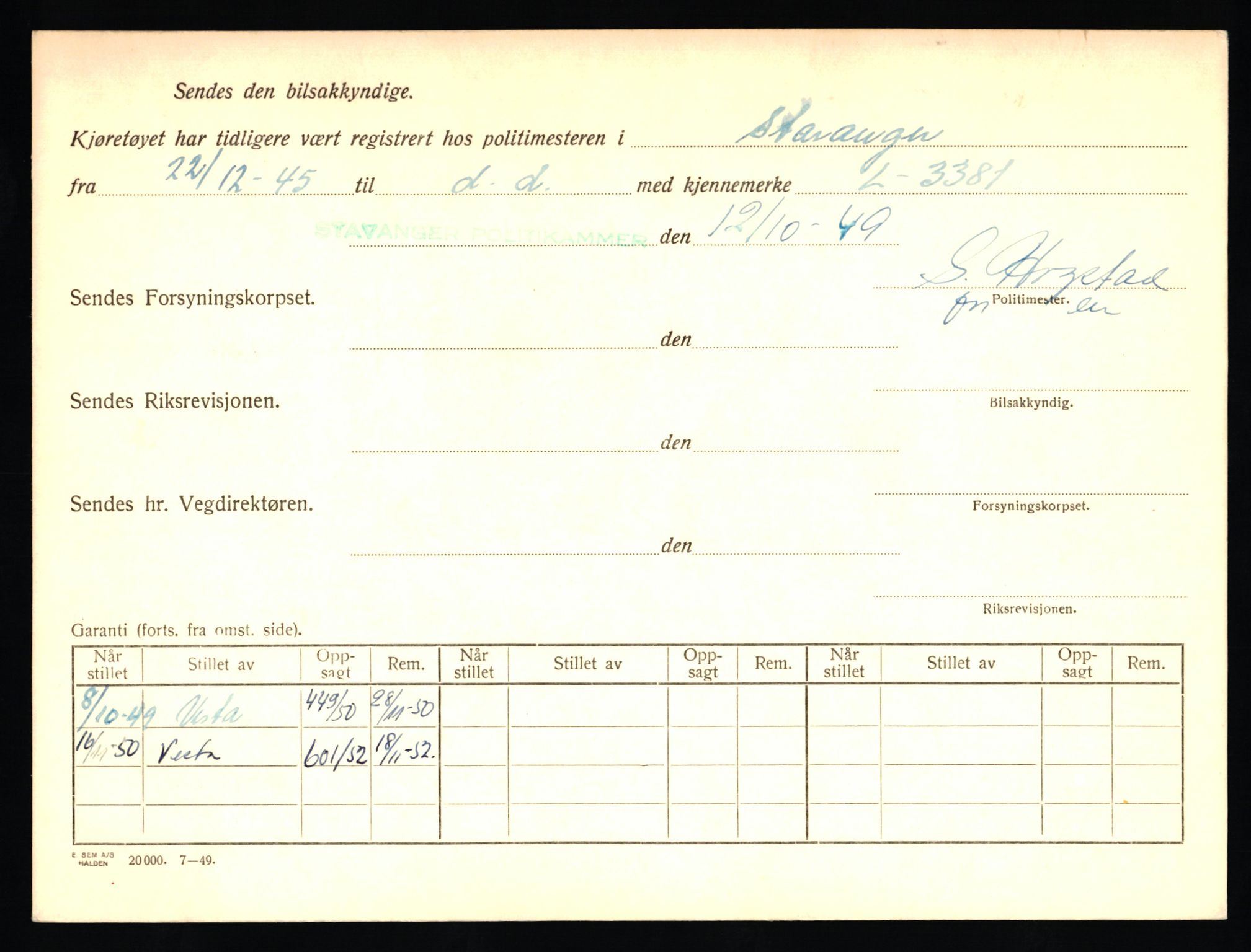 Stavanger trafikkstasjon, AV/SAST-A-101942/0/F/L0014: L-5080 - L-5499, 1930-1971, p. 96