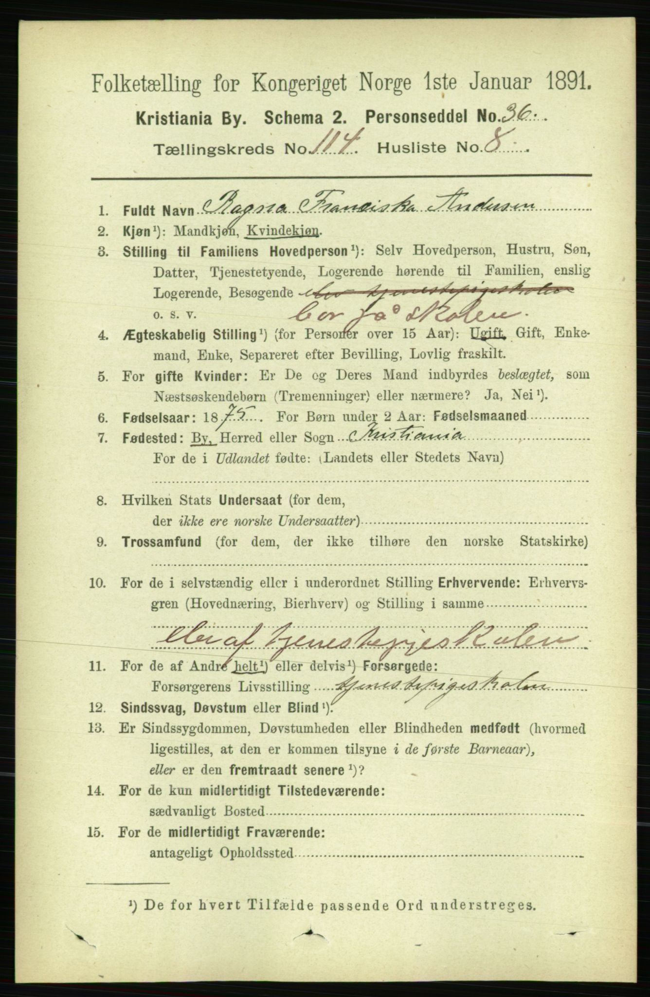 RA, 1891 census for 0301 Kristiania, 1891, p. 60979