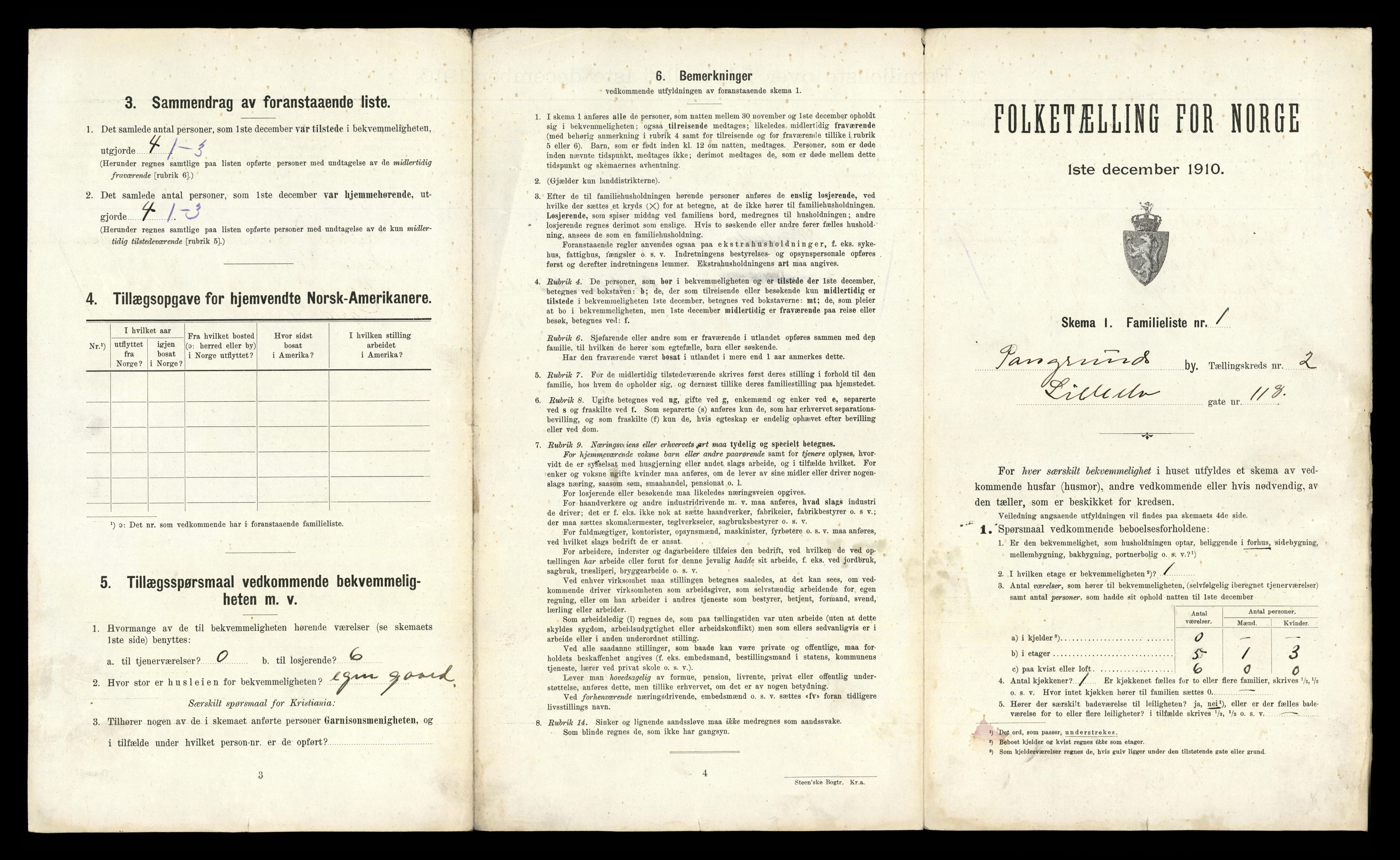 RA, 1910 census for Porsgrunn, 1910, p. 808