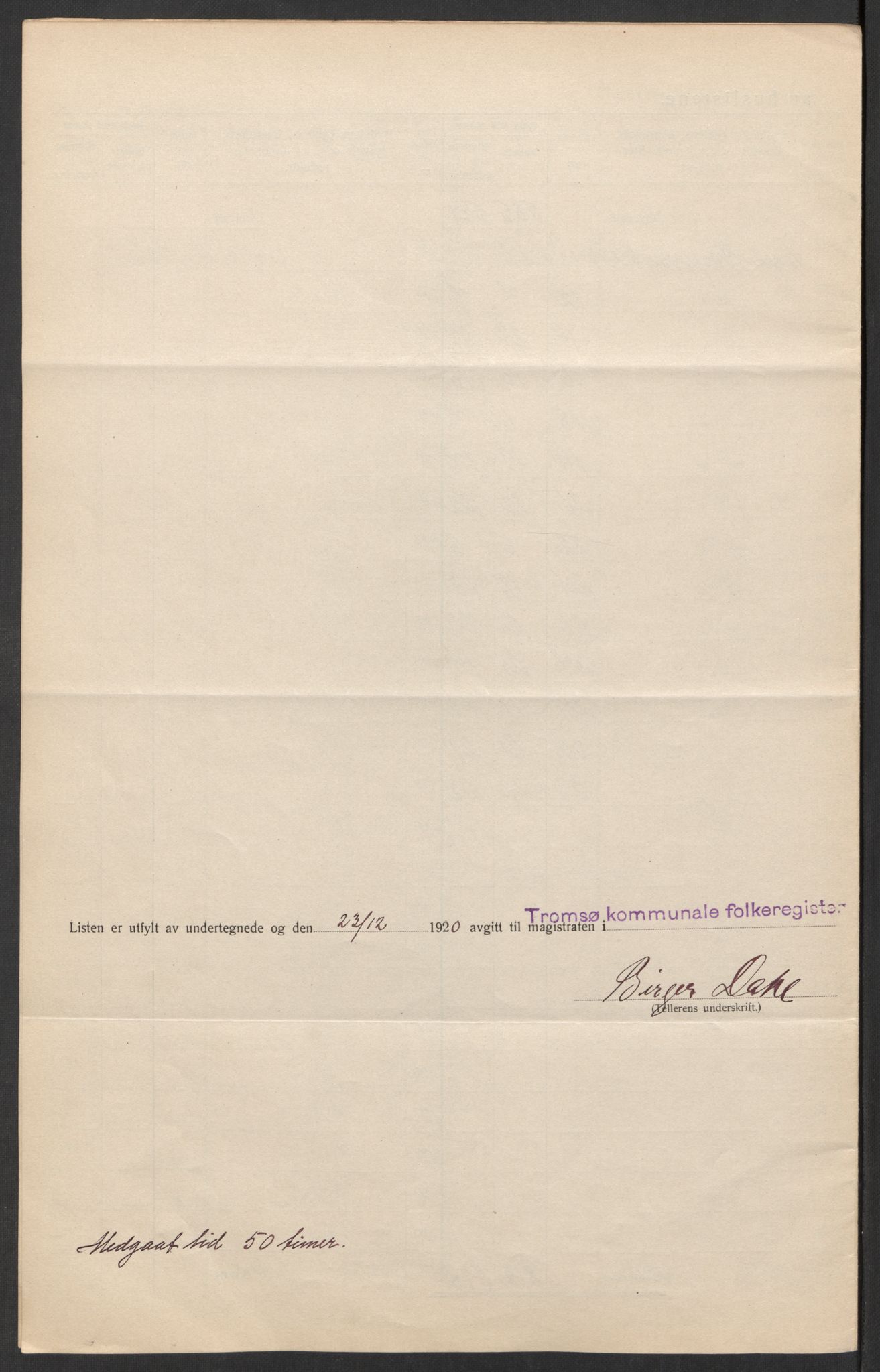 SATØ, 1920 census for Tromsø, 1920, p. 37