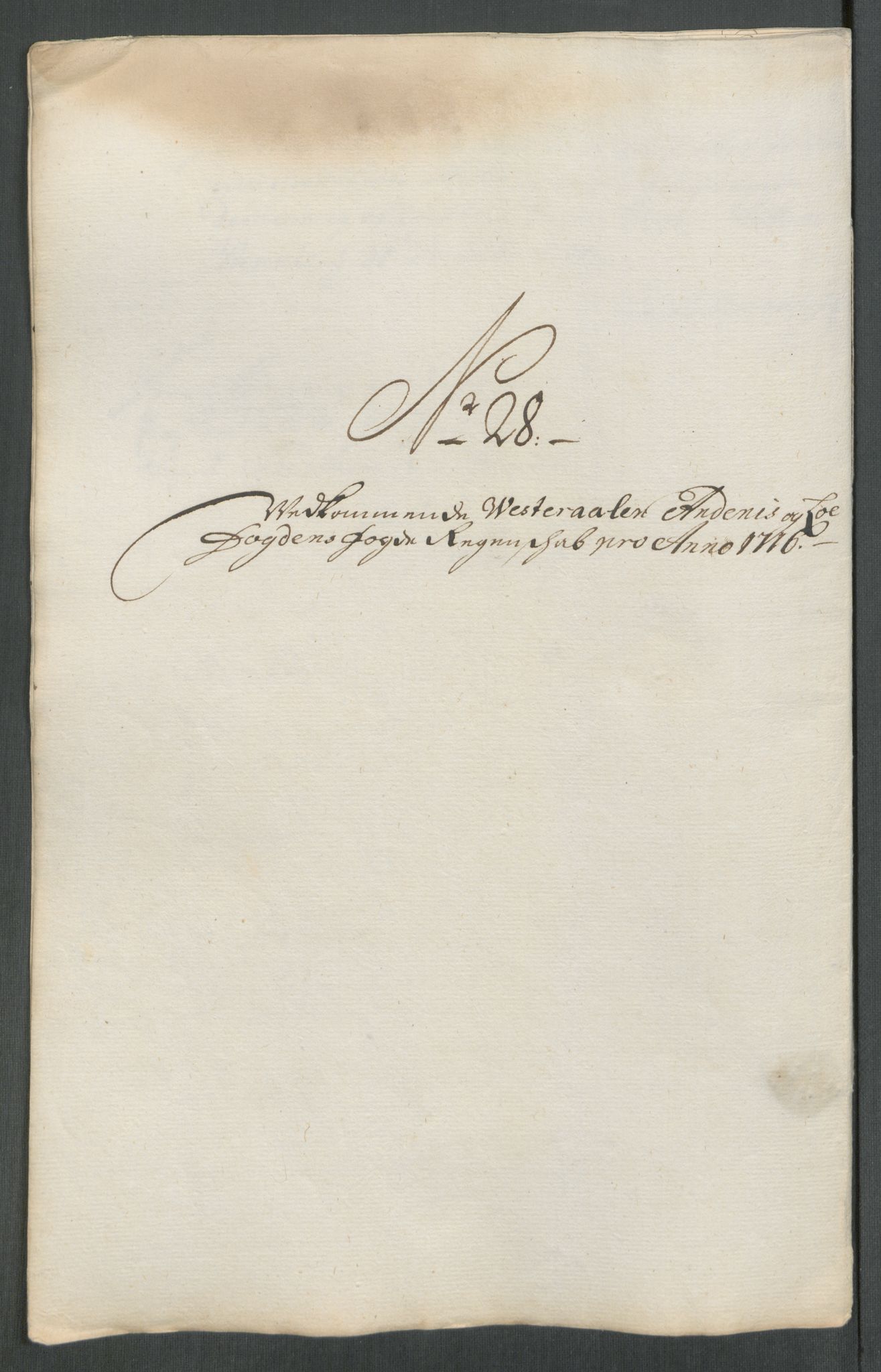 Rentekammeret inntil 1814, Reviderte regnskaper, Fogderegnskap, AV/RA-EA-4092/R67/L4682: Fogderegnskap Vesterålen, Andenes og Lofoten, 1716, p. 208