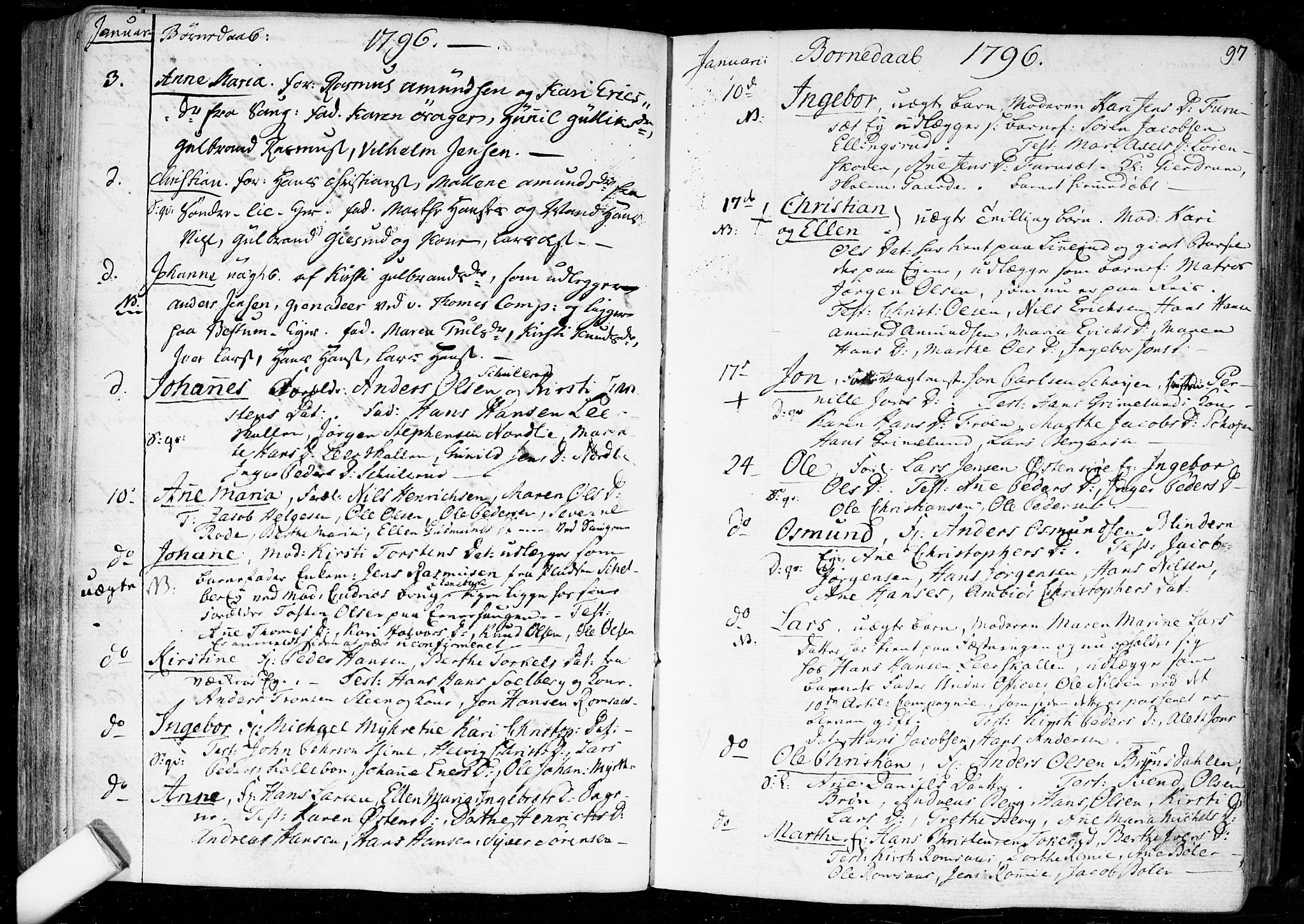 Aker prestekontor kirkebøker, SAO/A-10861/F/L0010: Parish register (official) no. 10, 1786-1809, p. 97