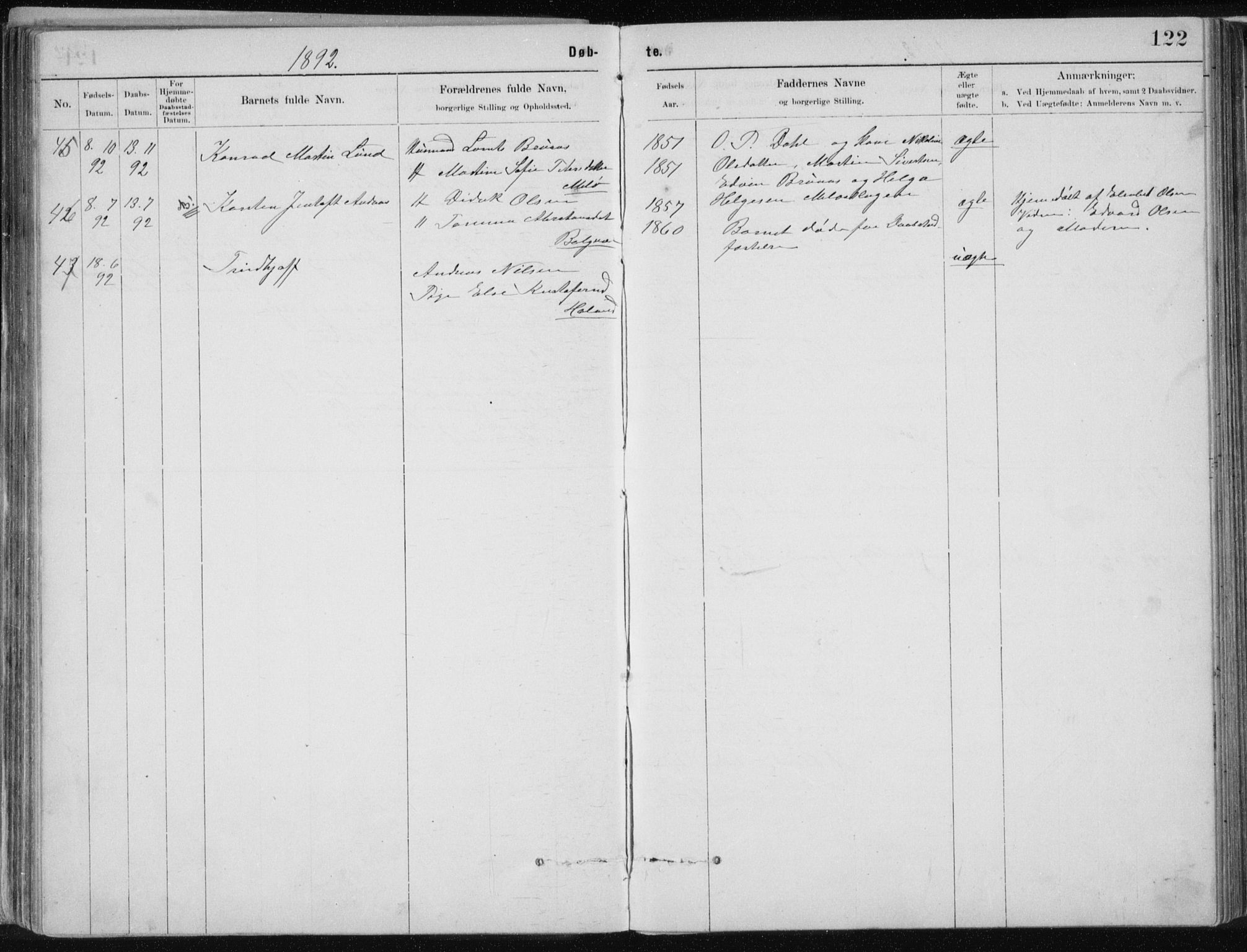 Ministerialprotokoller, klokkerbøker og fødselsregistre - Nordland, SAT/A-1459/843/L0636: Parish register (copy) no. 843C05, 1884-1909, p. 122