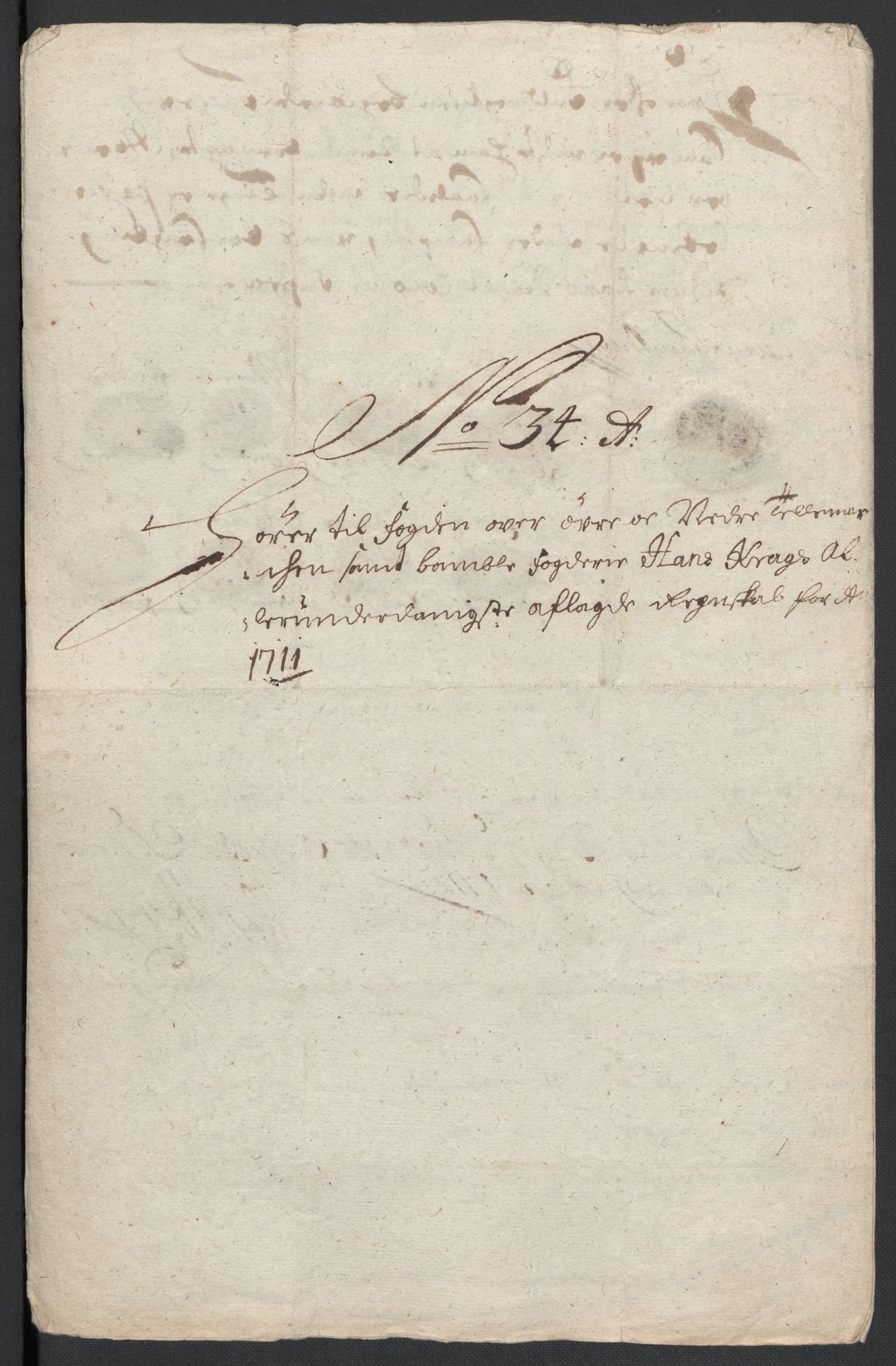 Rentekammeret inntil 1814, Reviderte regnskaper, Fogderegnskap, AV/RA-EA-4092/R36/L2120: Fogderegnskap Øvre og Nedre Telemark og Bamble, 1711, p. 316