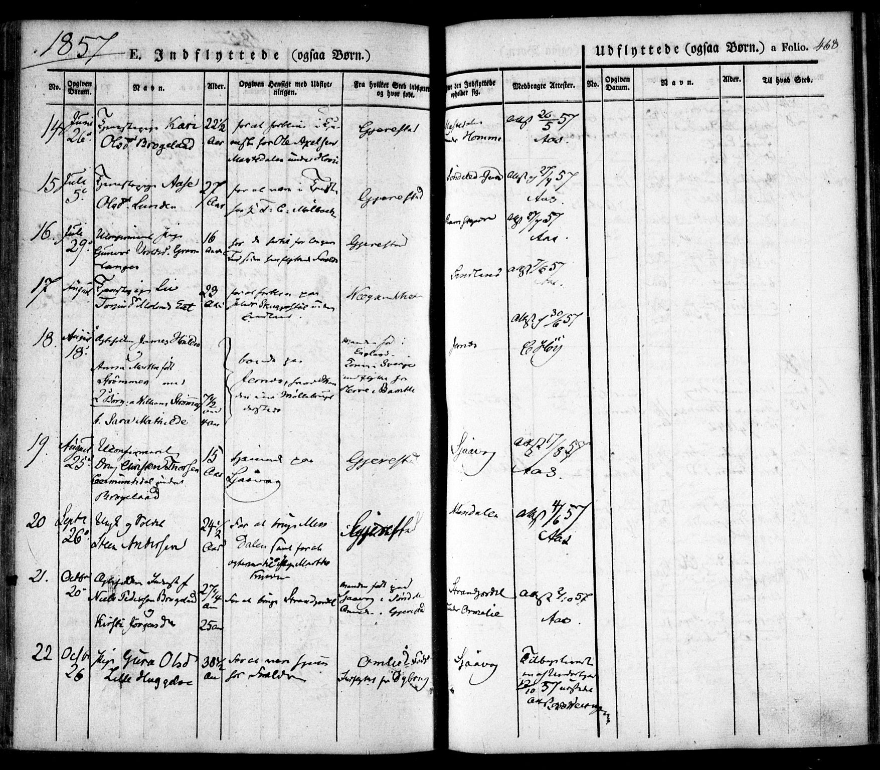 Søndeled sokneprestkontor, SAK/1111-0038/F/Fa/L0002: Parish register (official) no. A 2, 1839-1860, p. 468