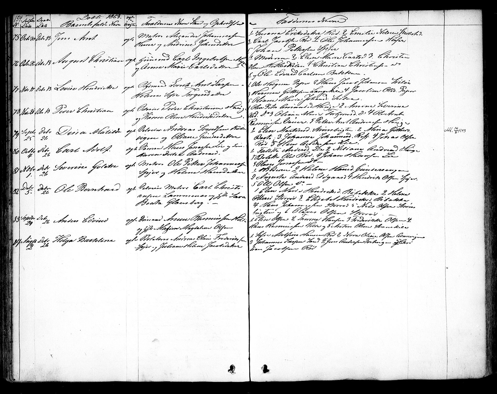 Hvaler prestekontor Kirkebøker, AV/SAO-A-2001/F/Fa/L0006: Parish register (official) no. I 6, 1846-1863, p. 154