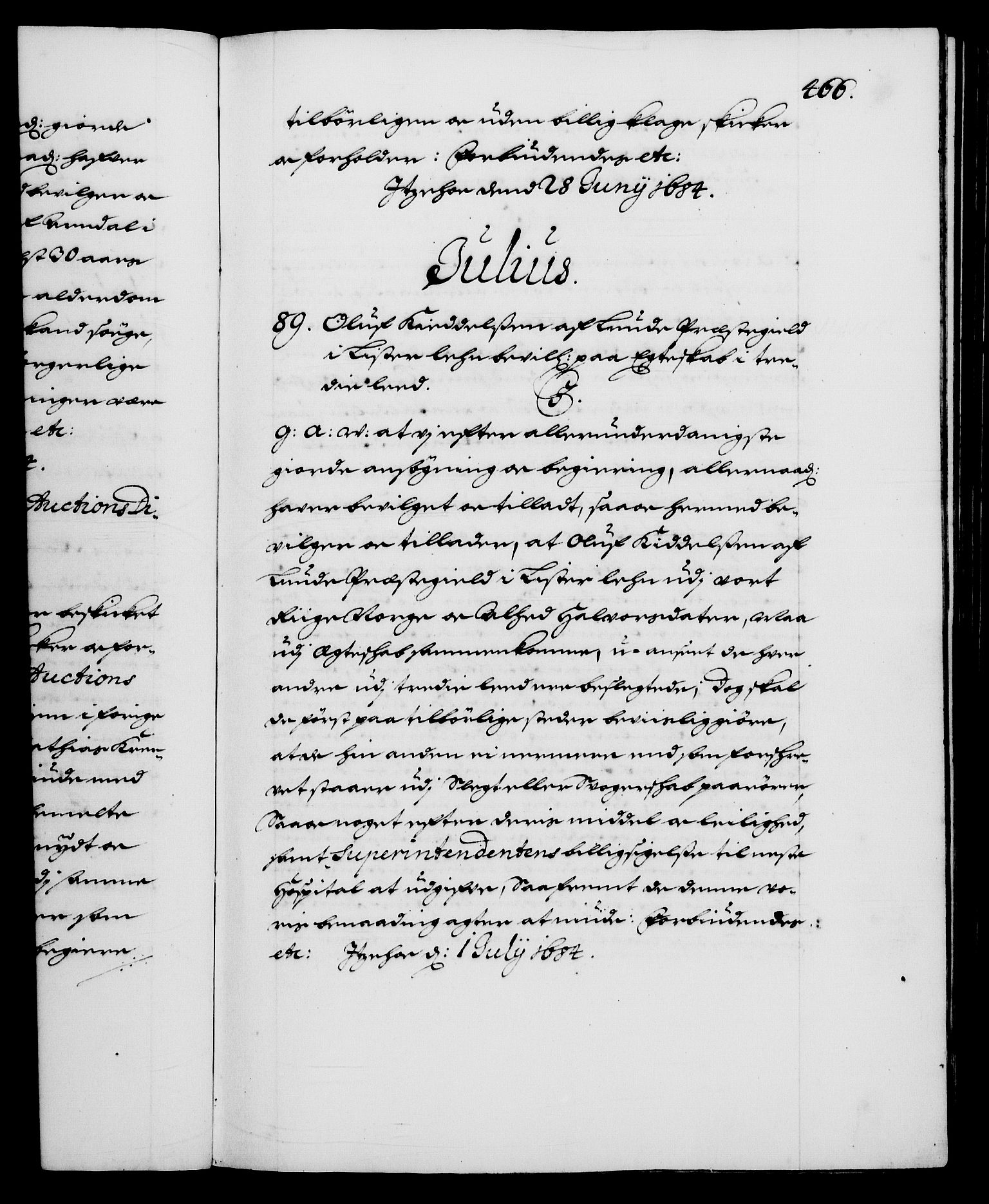 Danske Kanselli 1572-1799, AV/RA-EA-3023/F/Fc/Fca/Fcaa/L0013: Norske registre (mikrofilm), 1681-1684, p. 466a