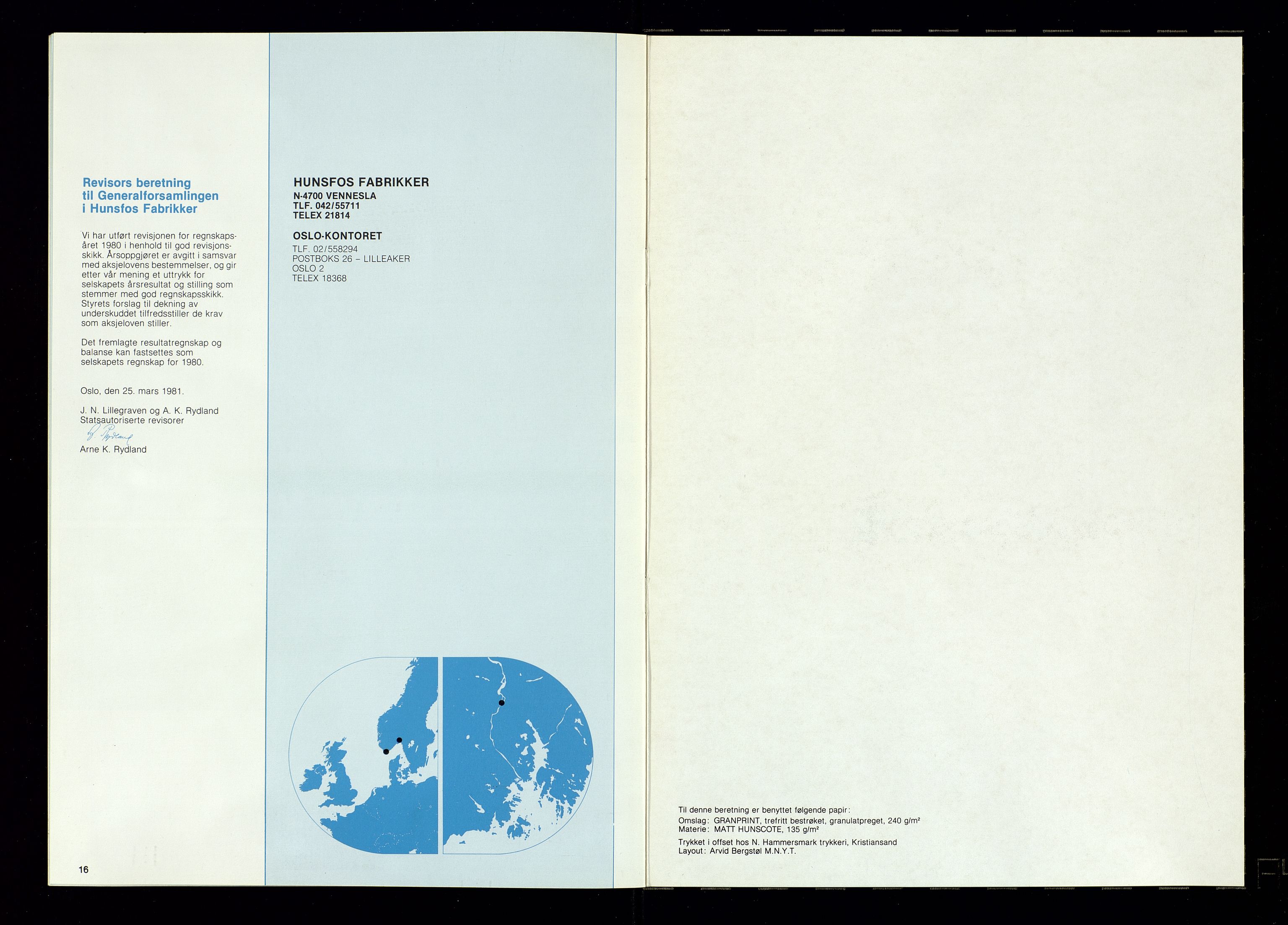 Hunsfos fabrikker, AV/SAK-D/1440/01/L0001/0003: Vedtekter, anmeldelser og årsberetninger / Årsberetninger og regnskap, 1918-1989, p. 429