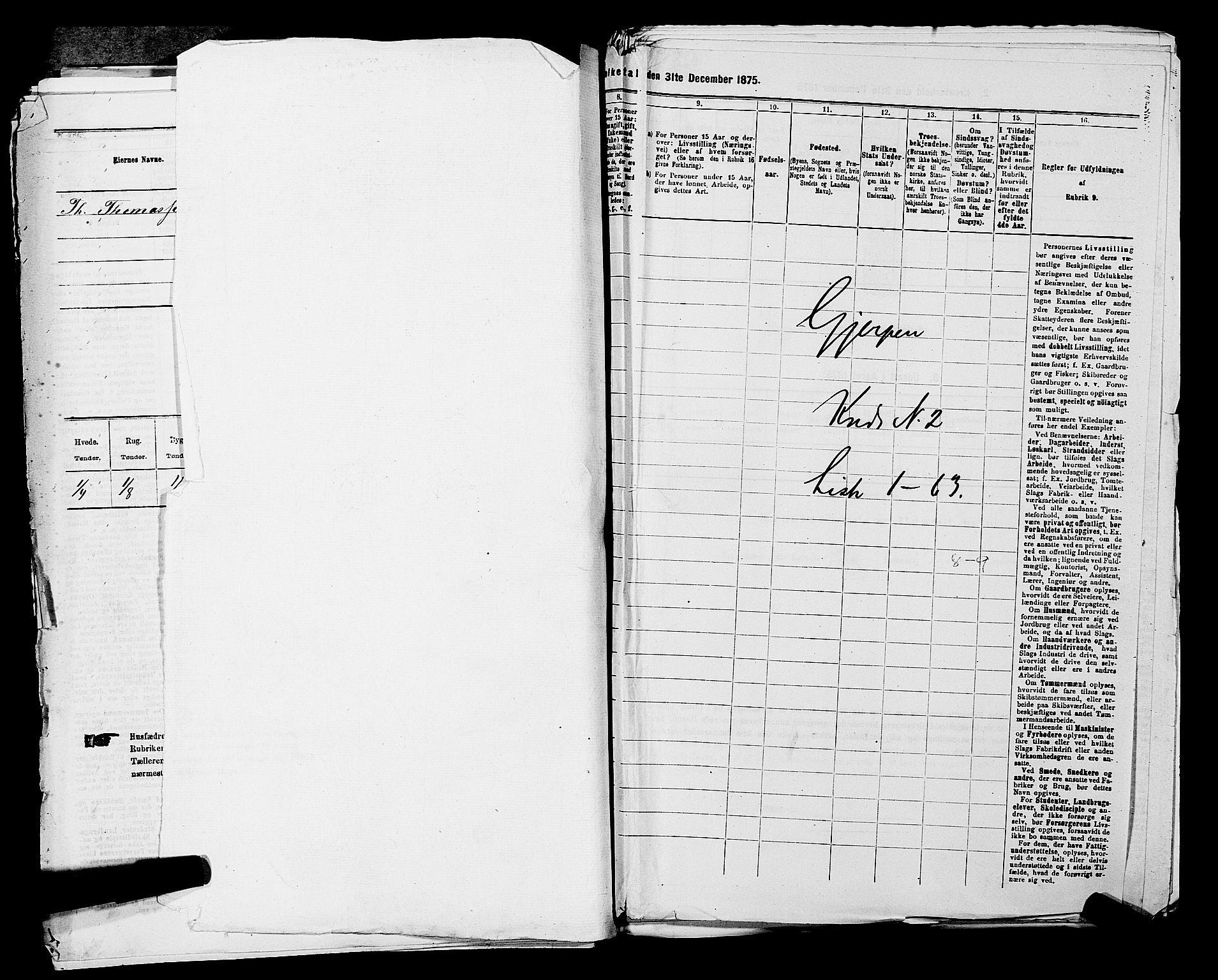 SAKO, 1875 census for 0812P Gjerpen, 1875, p. 232