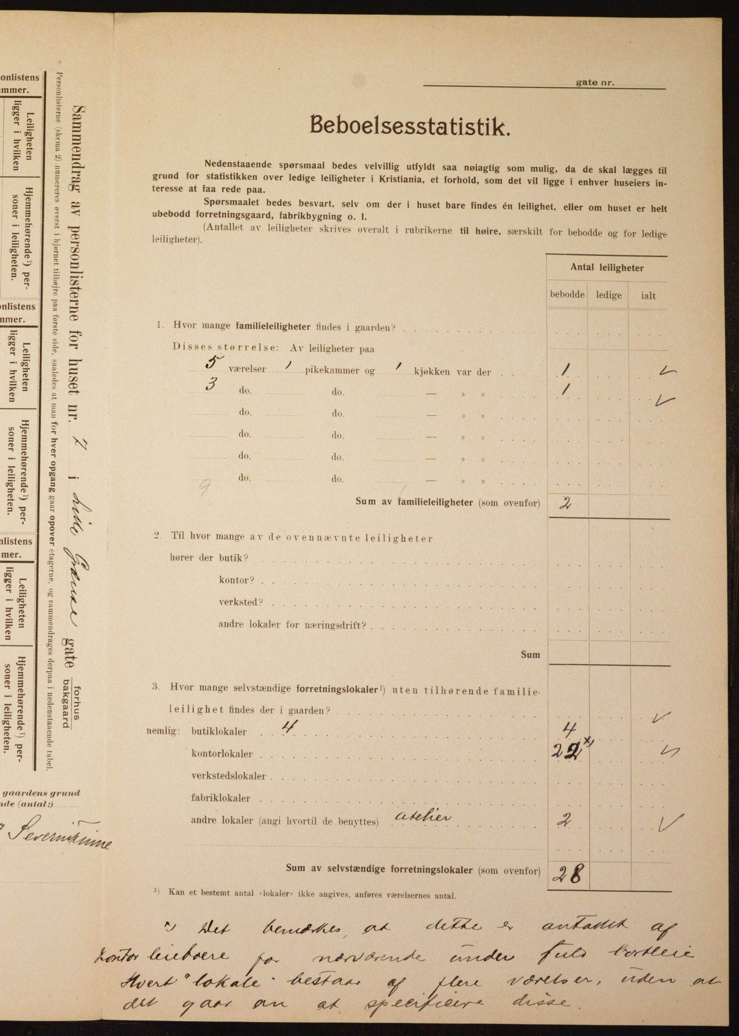 OBA, Municipal Census 1910 for Kristiania, 1910, p. 55590