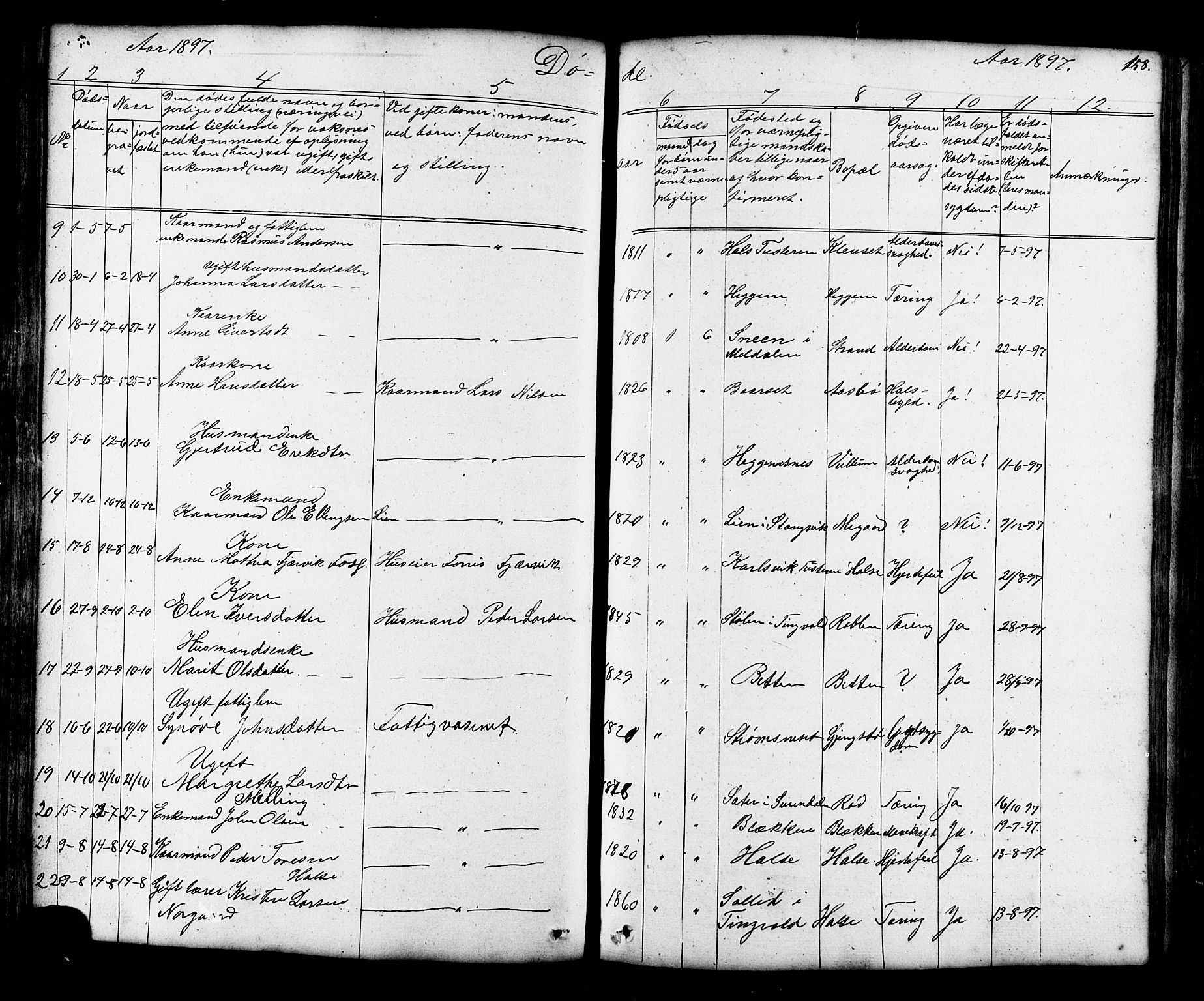 Ministerialprotokoller, klokkerbøker og fødselsregistre - Møre og Romsdal, SAT/A-1454/576/L0890: Parish register (copy) no. 576C01, 1837-1908, p. 158