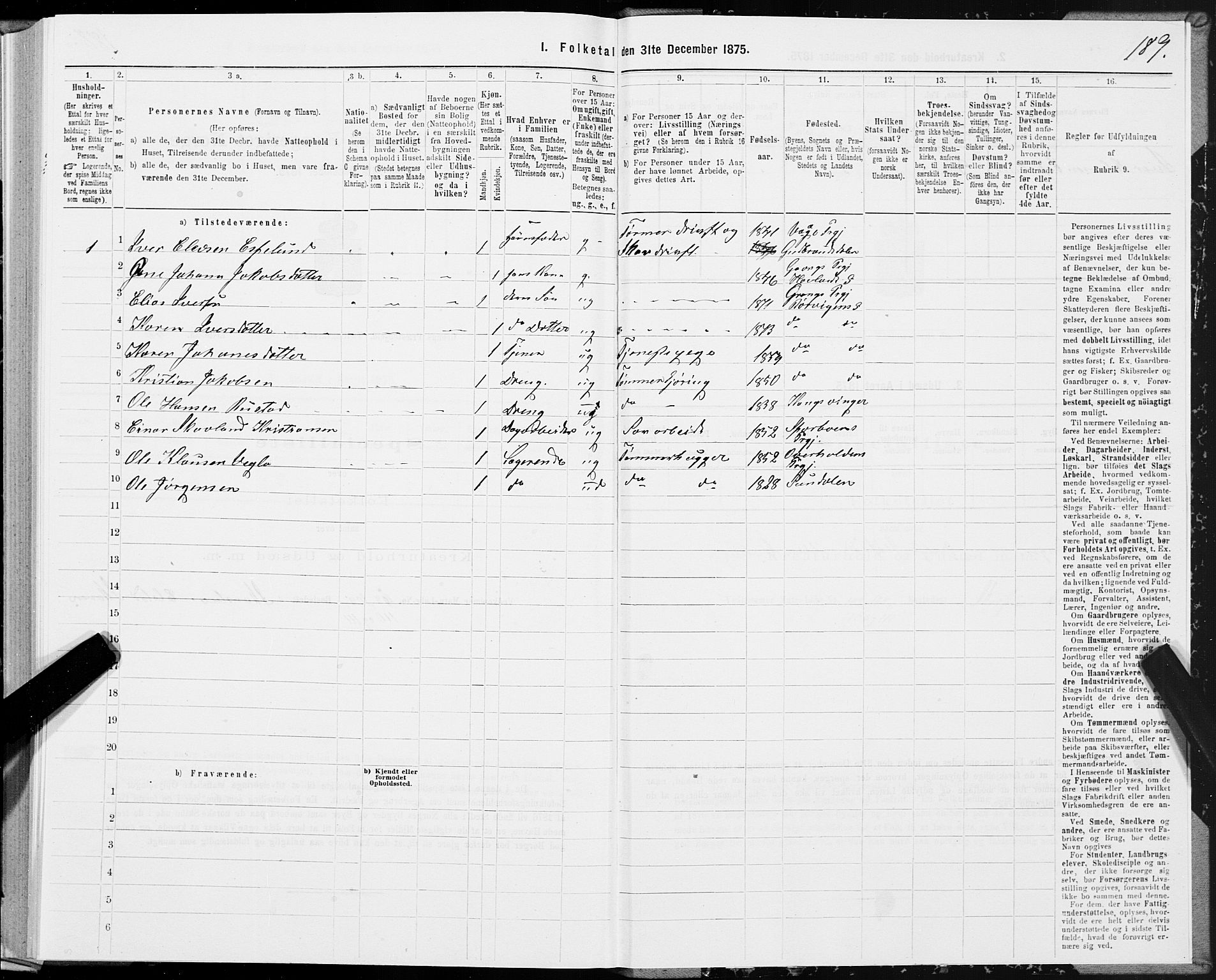 SAT, 1875 census for 1742P Grong, 1875, p. 2189