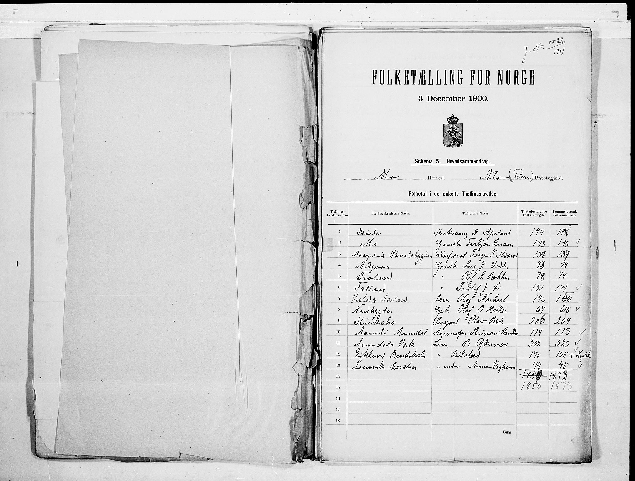 SAKO, 1900 census for Mo, 1900, p. 2