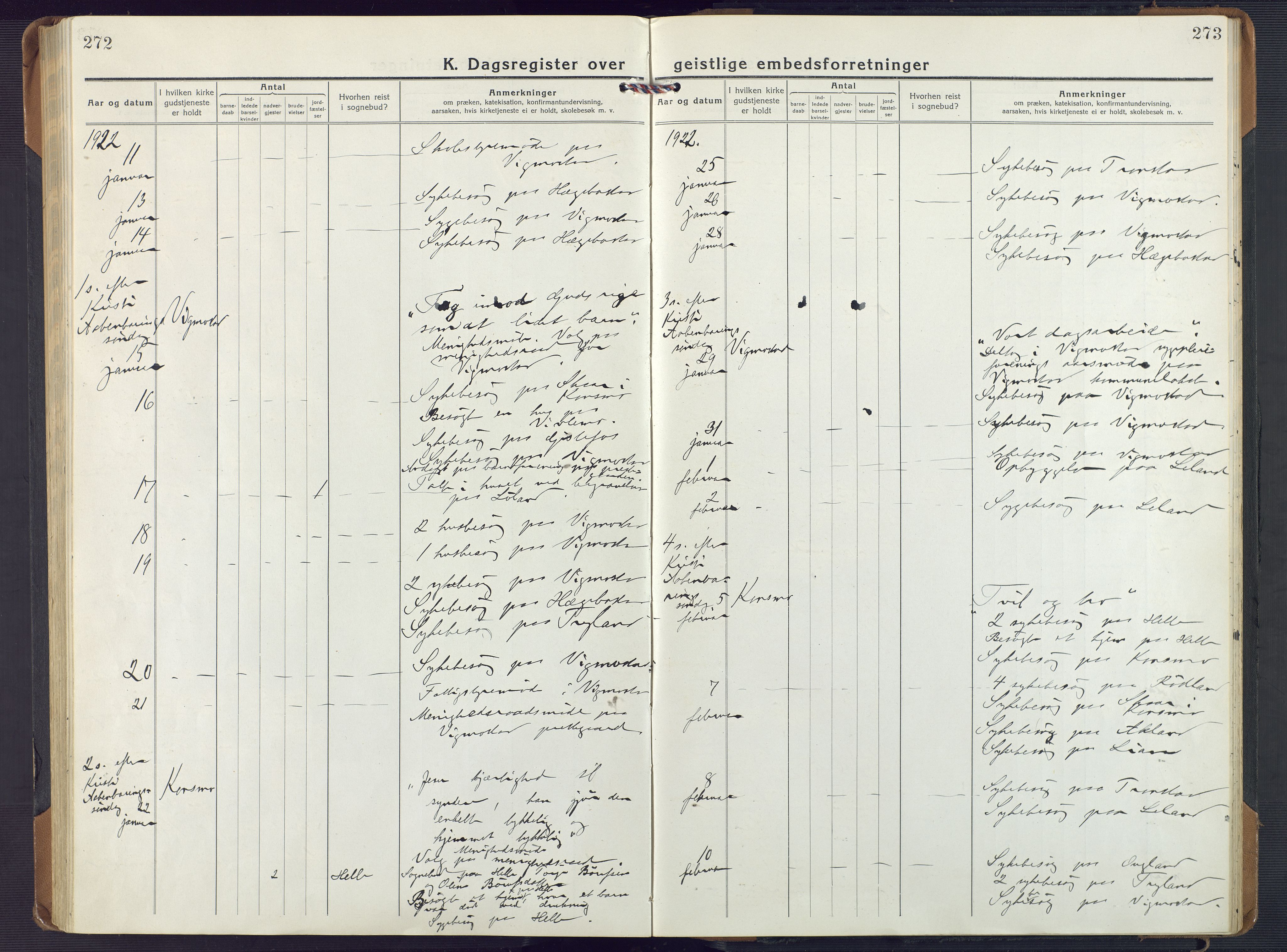 Nord-Audnedal sokneprestkontor, SAK/1111-0032/F/Fa/Fab/L0005: Parish register (official) no. A 5, 1918-1925, p. 272-273