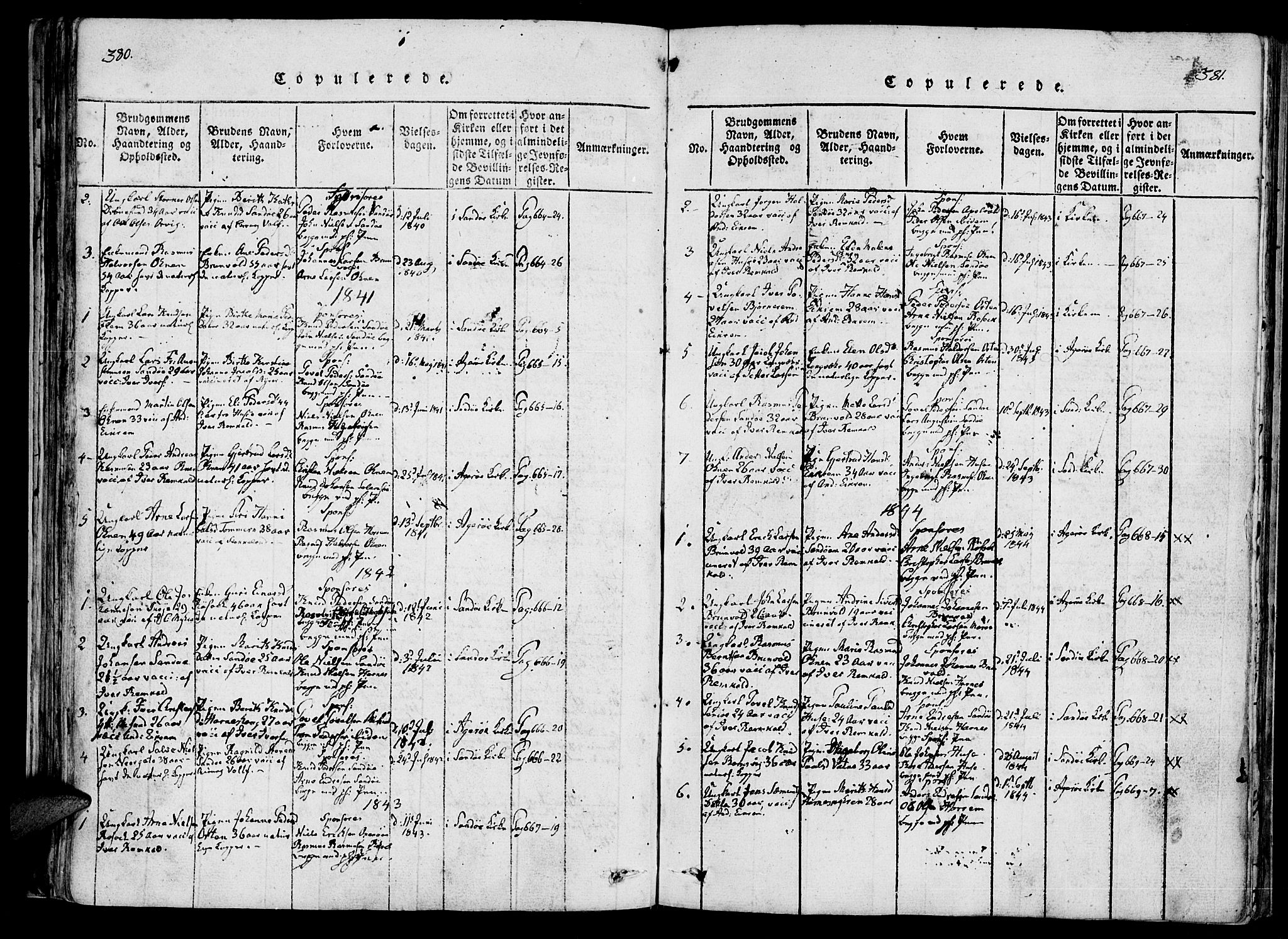 Ministerialprotokoller, klokkerbøker og fødselsregistre - Møre og Romsdal, AV/SAT-A-1454/561/L0727: Parish register (official) no. 561A01, 1817-1858, p. 380-381