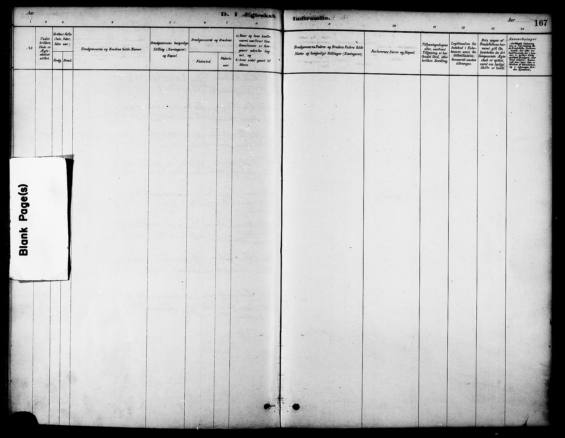 Ministerialprotokoller, klokkerbøker og fødselsregistre - Nordland, AV/SAT-A-1459/801/L0030: Parish register (copy) no. 801C05, 1879-1887, p. 167