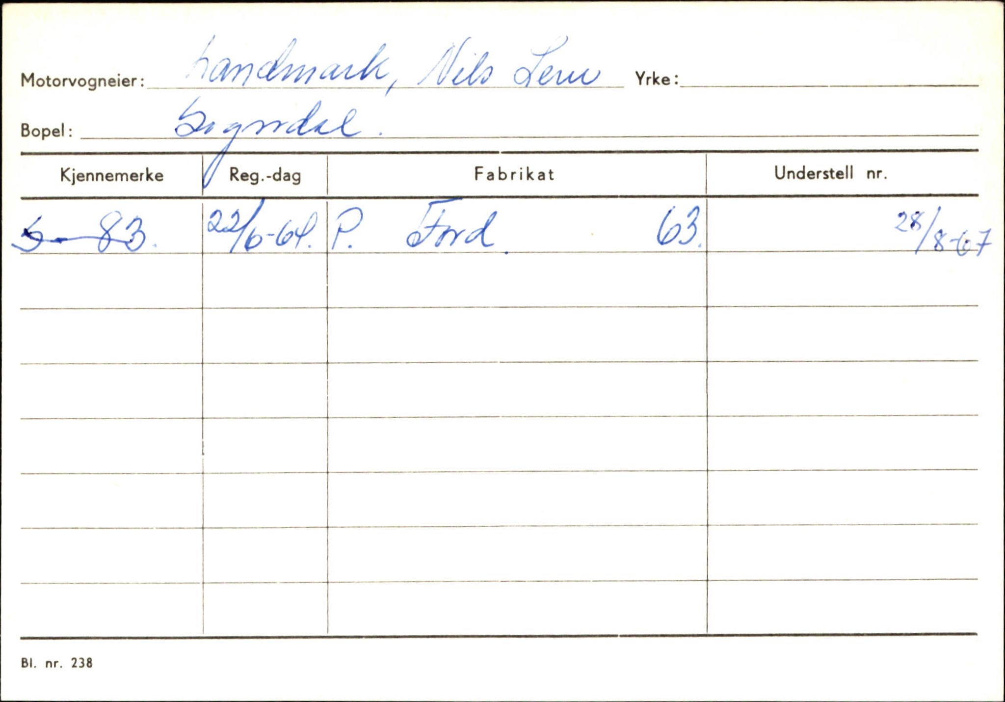 Statens vegvesen, Sogn og Fjordane vegkontor, AV/SAB-A-5301/4/F/L0124: Eigarregister Sogndal A-U, 1945-1975, p. 1427