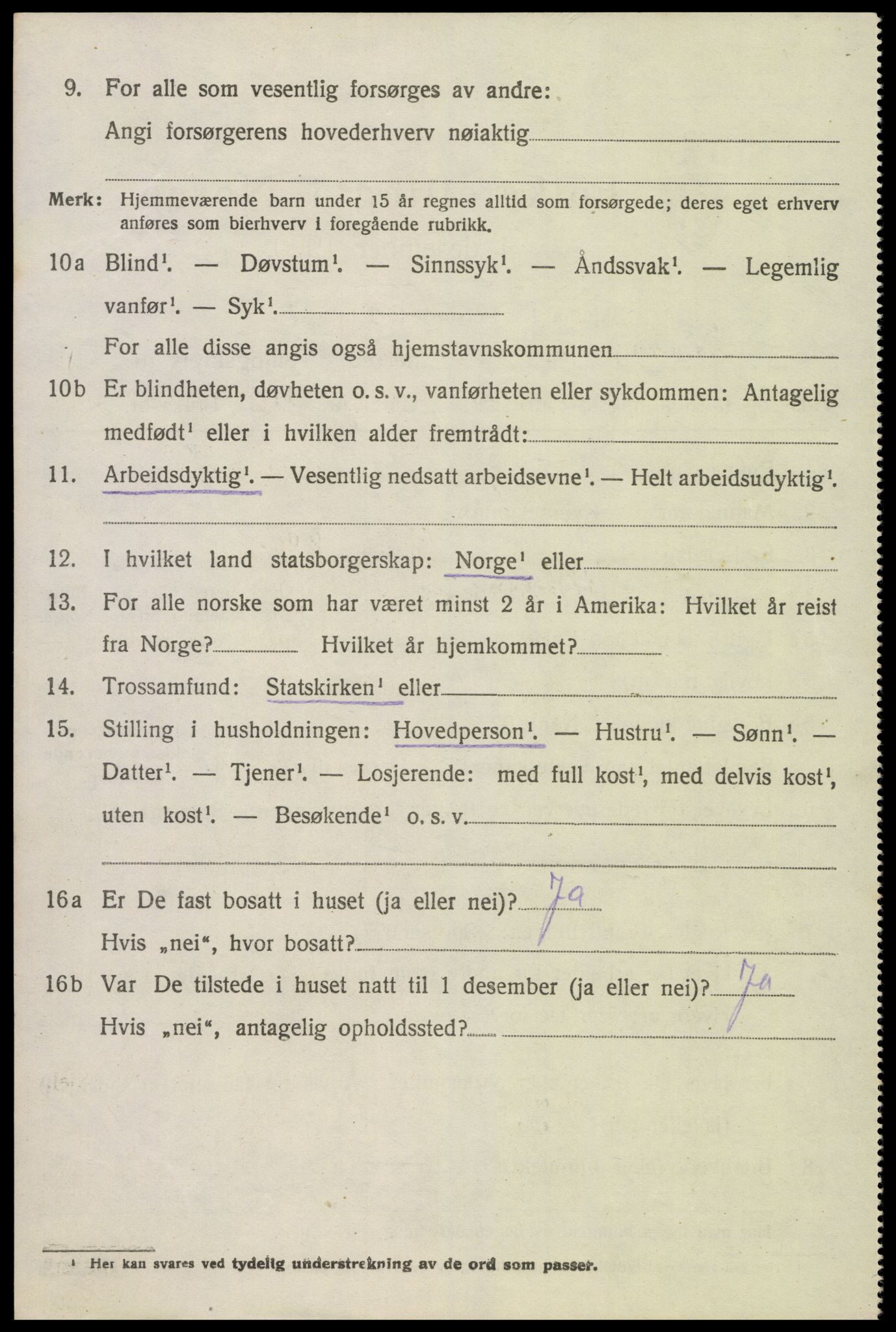 SAK, 1920 census for Hornnes, 1920, p. 818