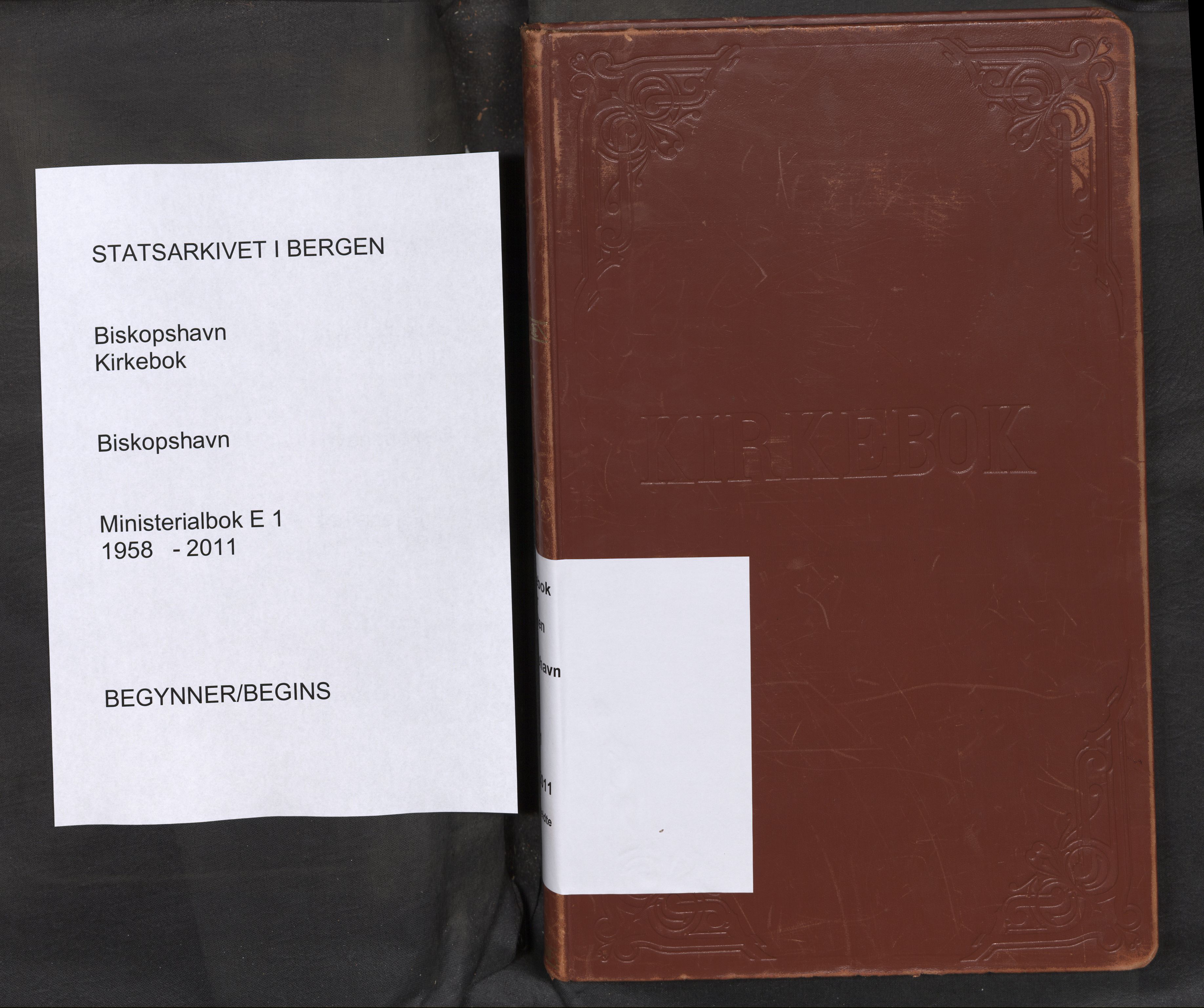 Biskopshavn sokneprestembete*, SAB/-: Parish register (official) no. E 1, 1958-2011