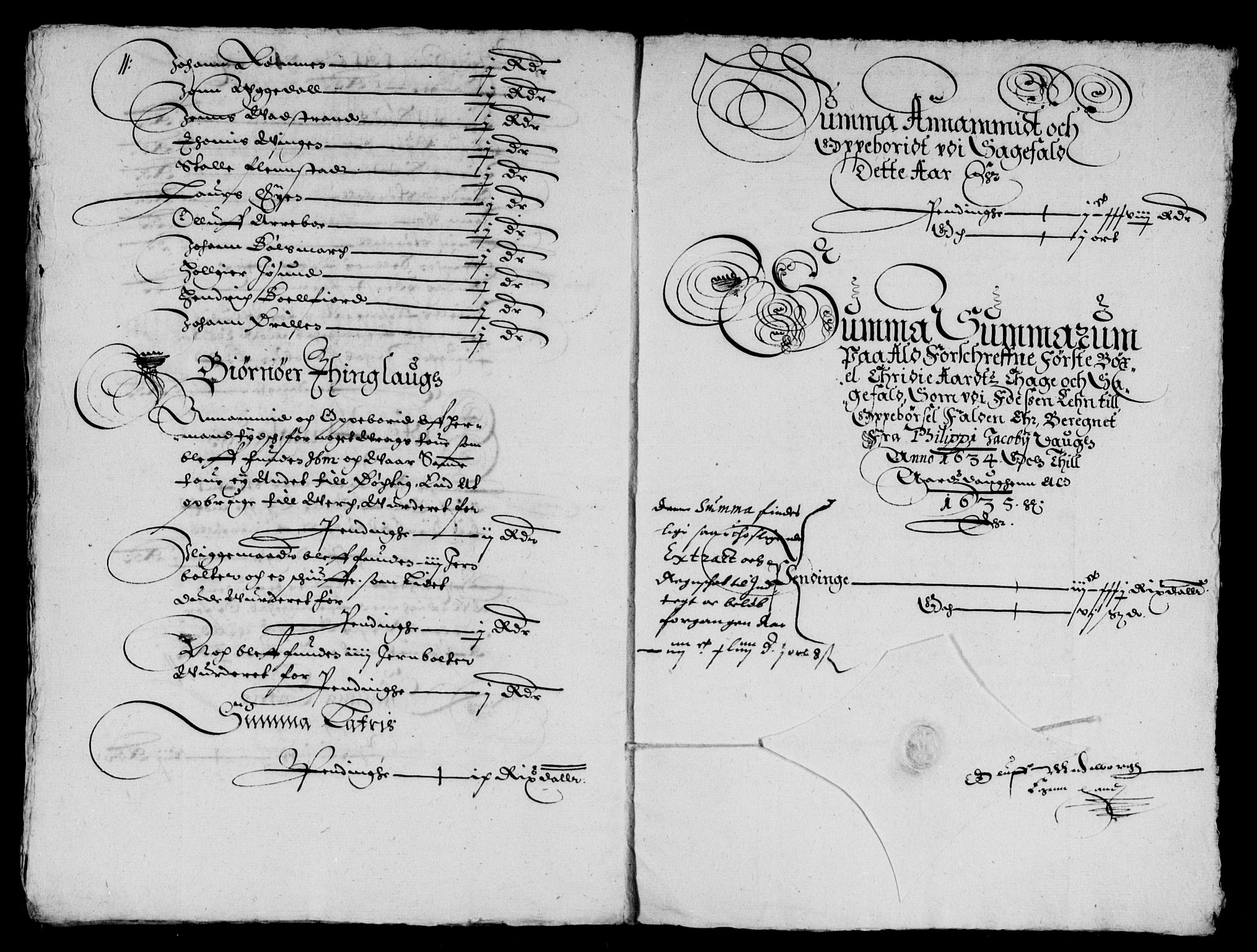 Rentekammeret inntil 1814, Reviderte regnskaper, Lensregnskaper, AV/RA-EA-5023/R/Rb/Rbw/L0054: Trondheim len, 1634-1635