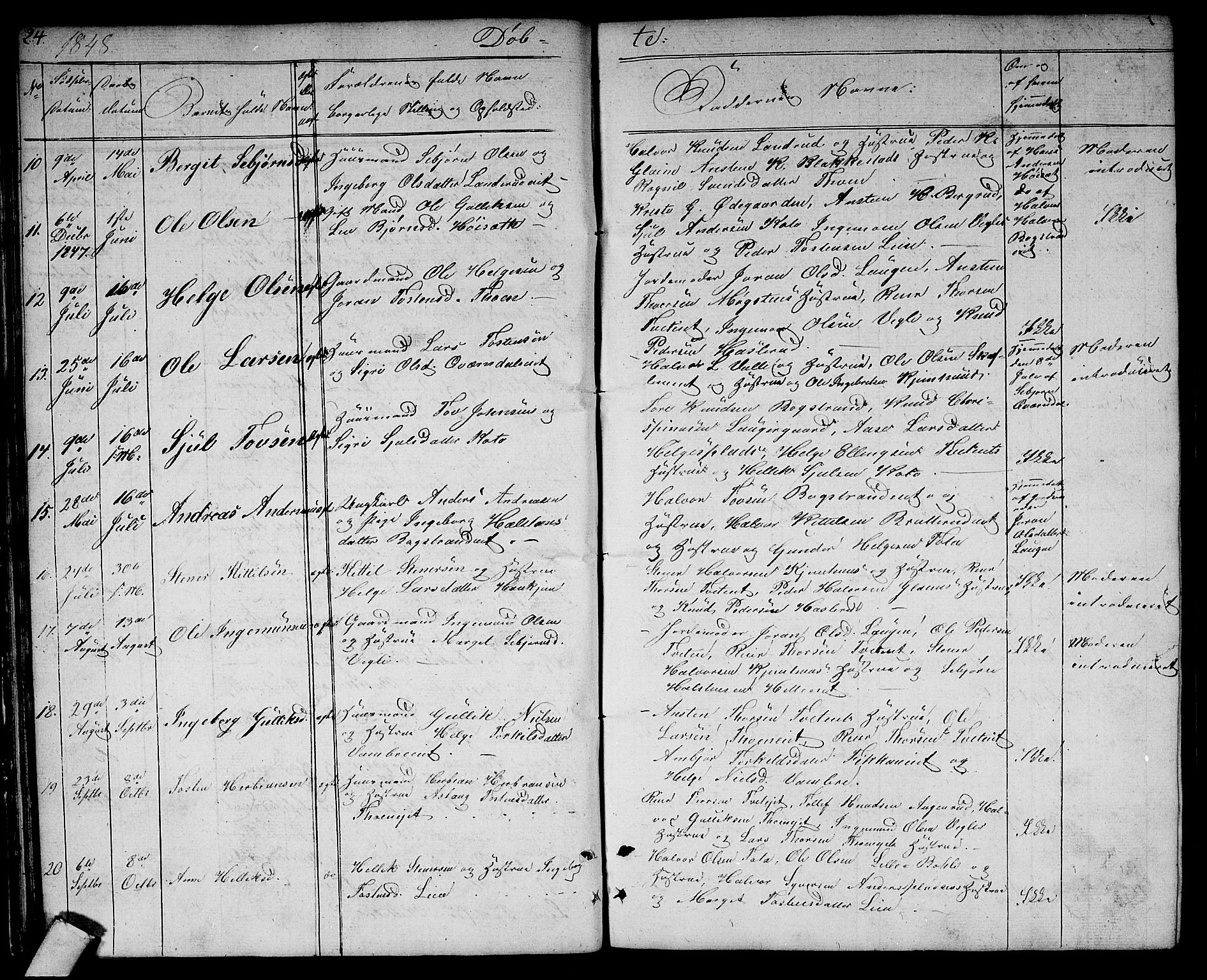 Rollag kirkebøker, AV/SAKO-A-240/G/Gb/L0001: Parish register (copy) no. II 1, 1836-1877, p. 24