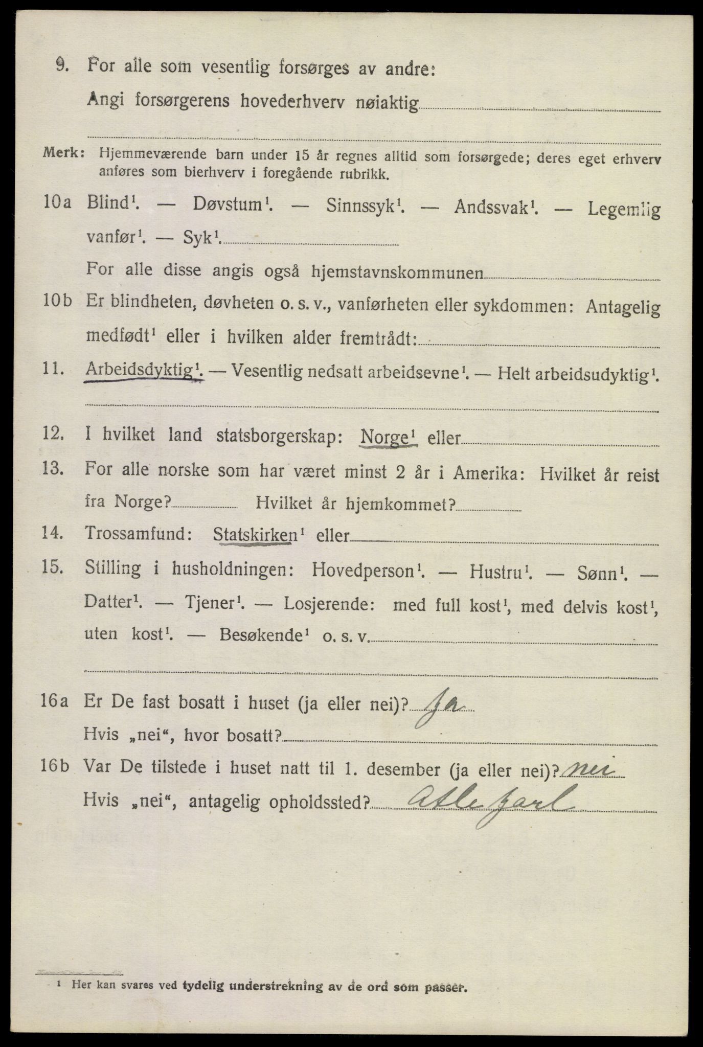 SAKO, 1920 census for Sandeherred, 1920, p. 20243