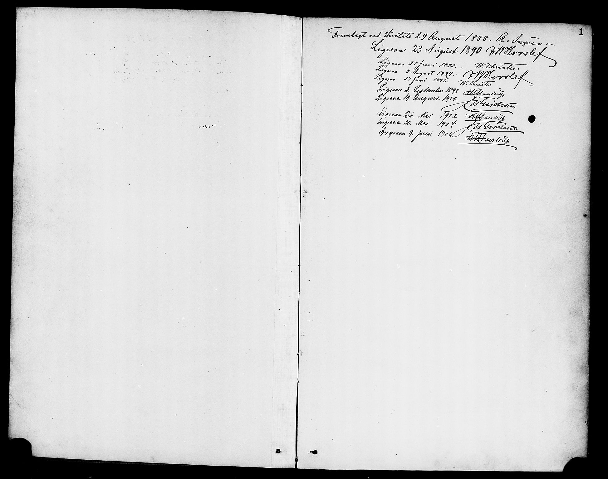 Hyllestad sokneprestembete, SAB/A-80401: Parish register (official) no. C 1, 1886-1904, p. 1