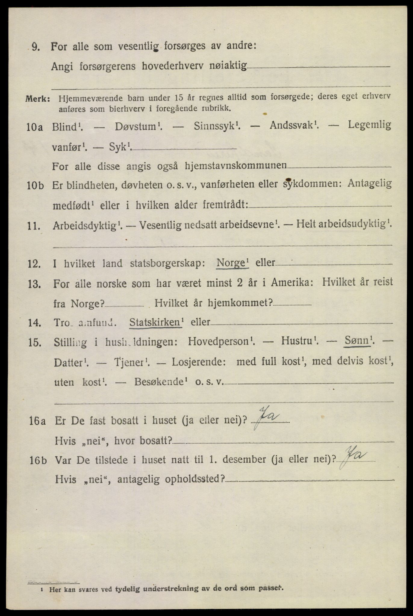 SAKO, 1920 census for Sandeherred, 1920, p. 22949