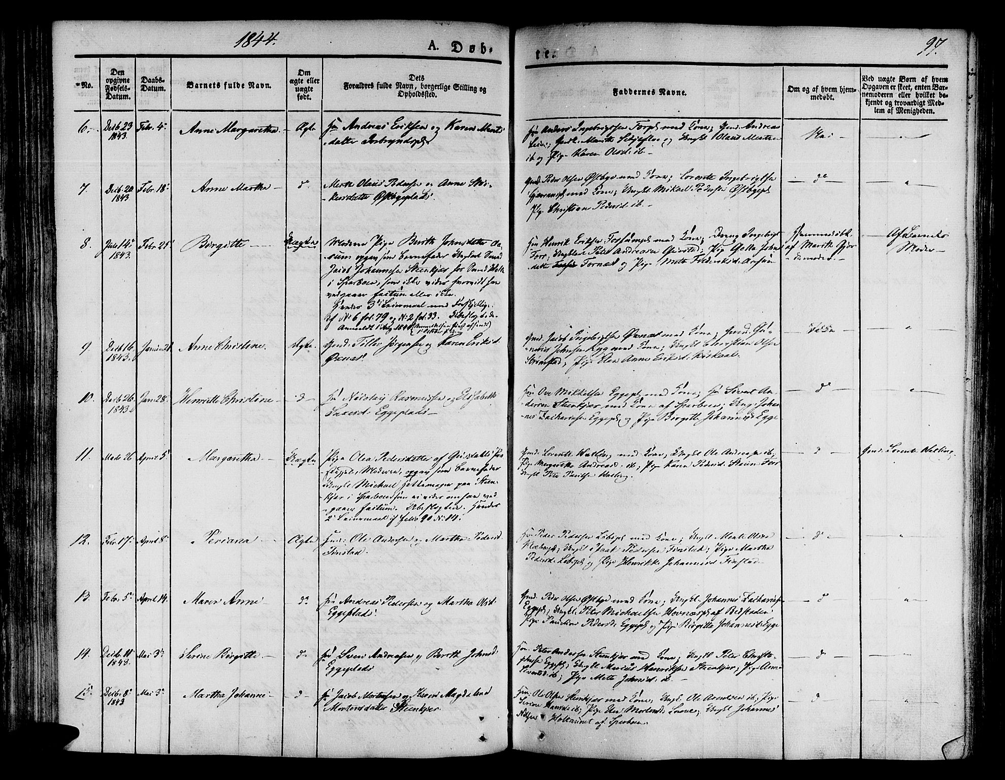 Ministerialprotokoller, klokkerbøker og fødselsregistre - Nord-Trøndelag, SAT/A-1458/746/L0445: Parish register (official) no. 746A04, 1826-1846, p. 97