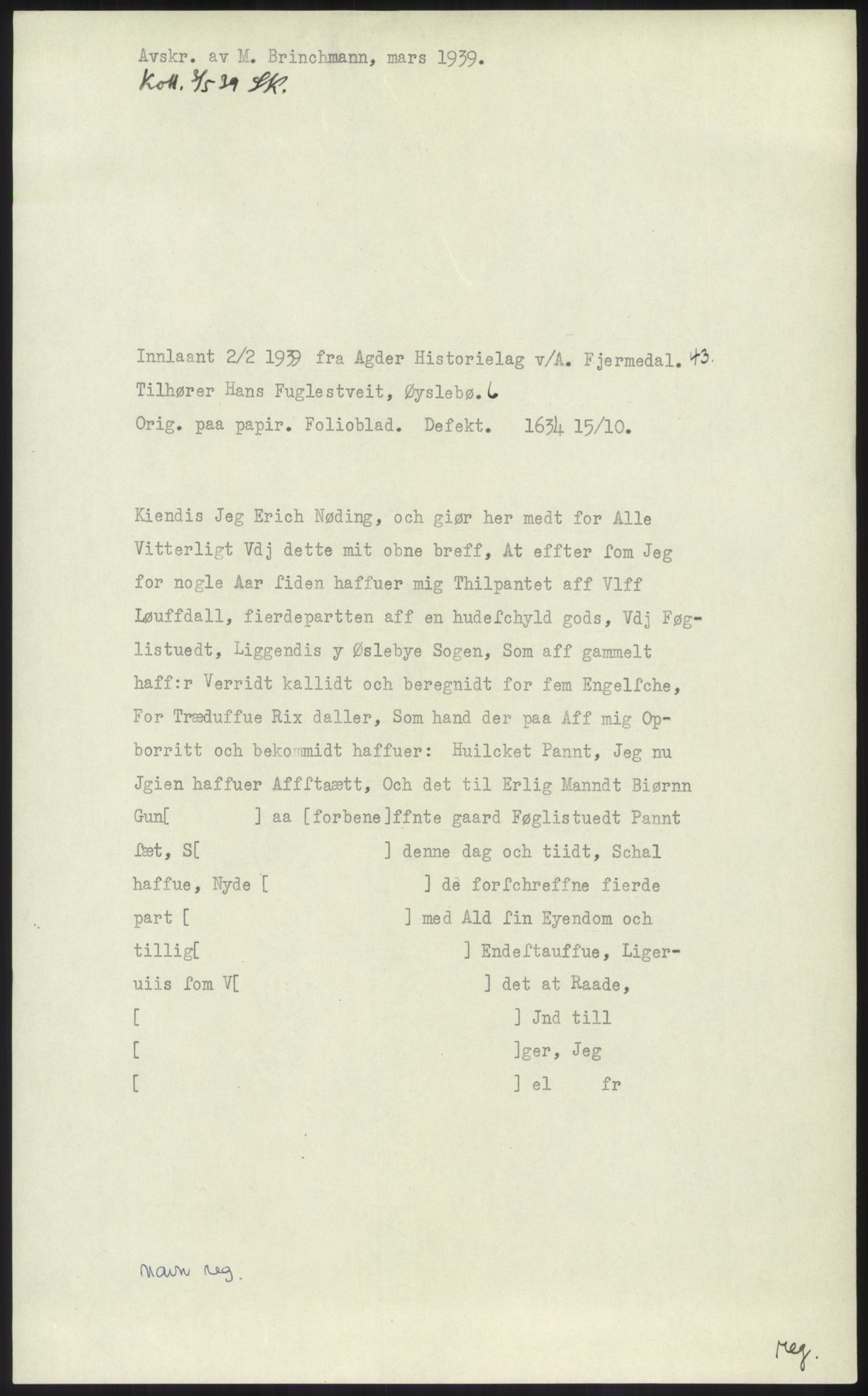 Samlinger til kildeutgivelse, Diplomavskriftsamlingen, AV/RA-EA-4053/H/Ha, p. 1231