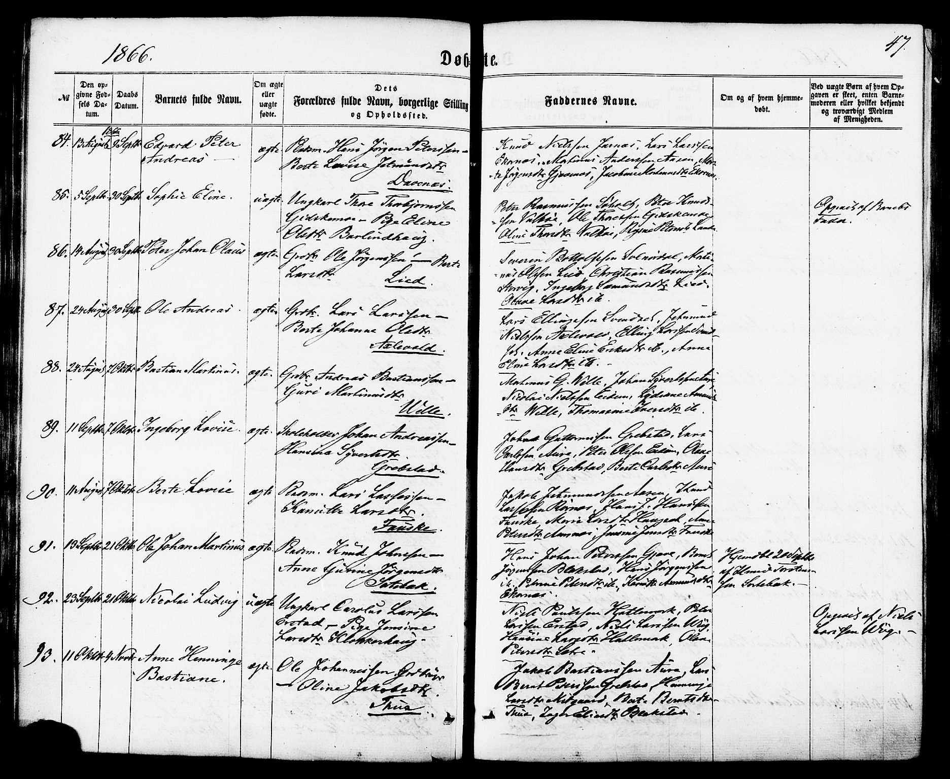 Ministerialprotokoller, klokkerbøker og fødselsregistre - Møre og Romsdal, AV/SAT-A-1454/522/L0314: Parish register (official) no. 522A09, 1863-1877, p. 47