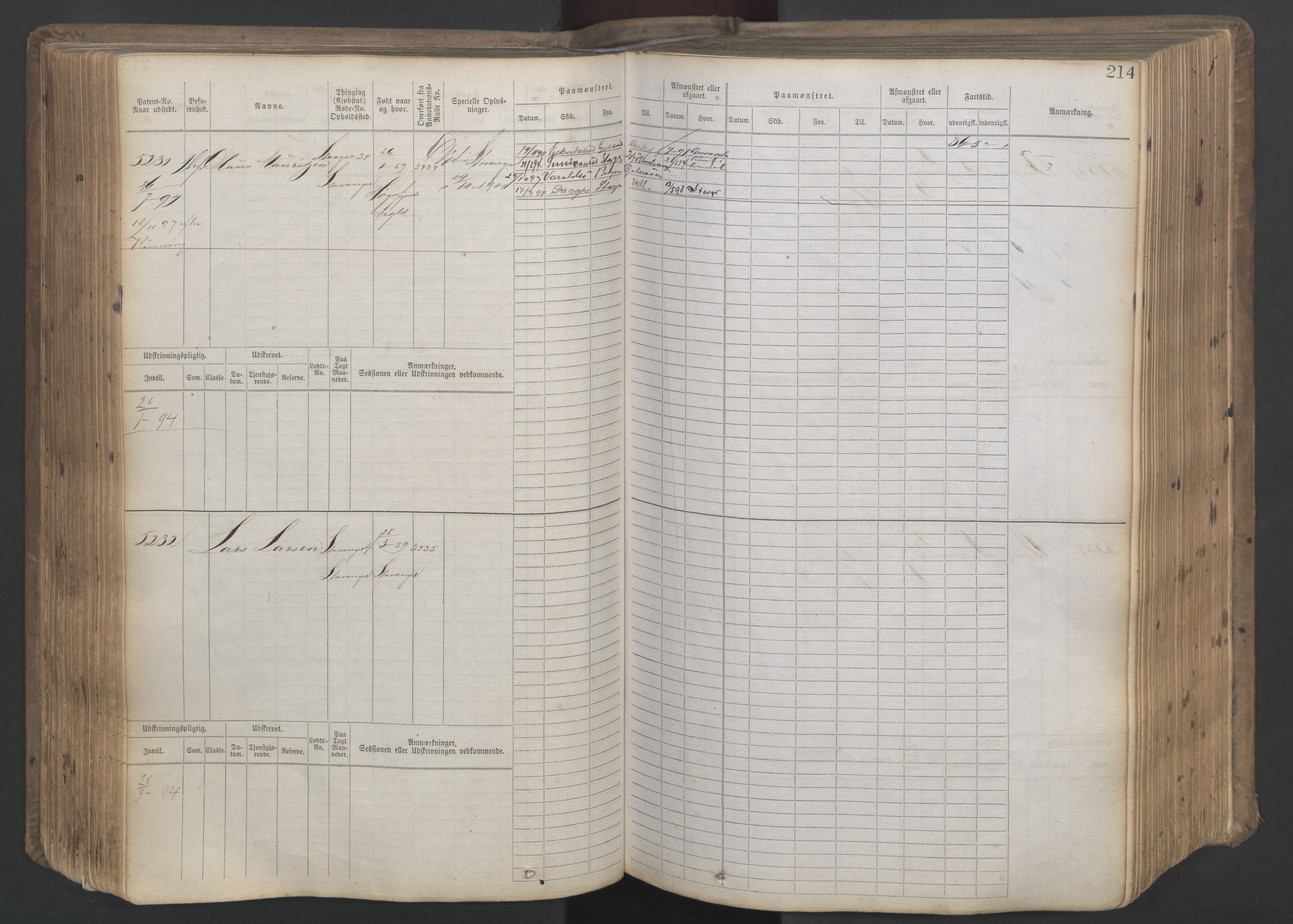 Stavanger sjømannskontor, AV/SAST-A-102006/F/Fb/Fbb/L0020: Sjøfartshovedrulle patnentnr. 4803-6004 (dublett), 1879, p. 219