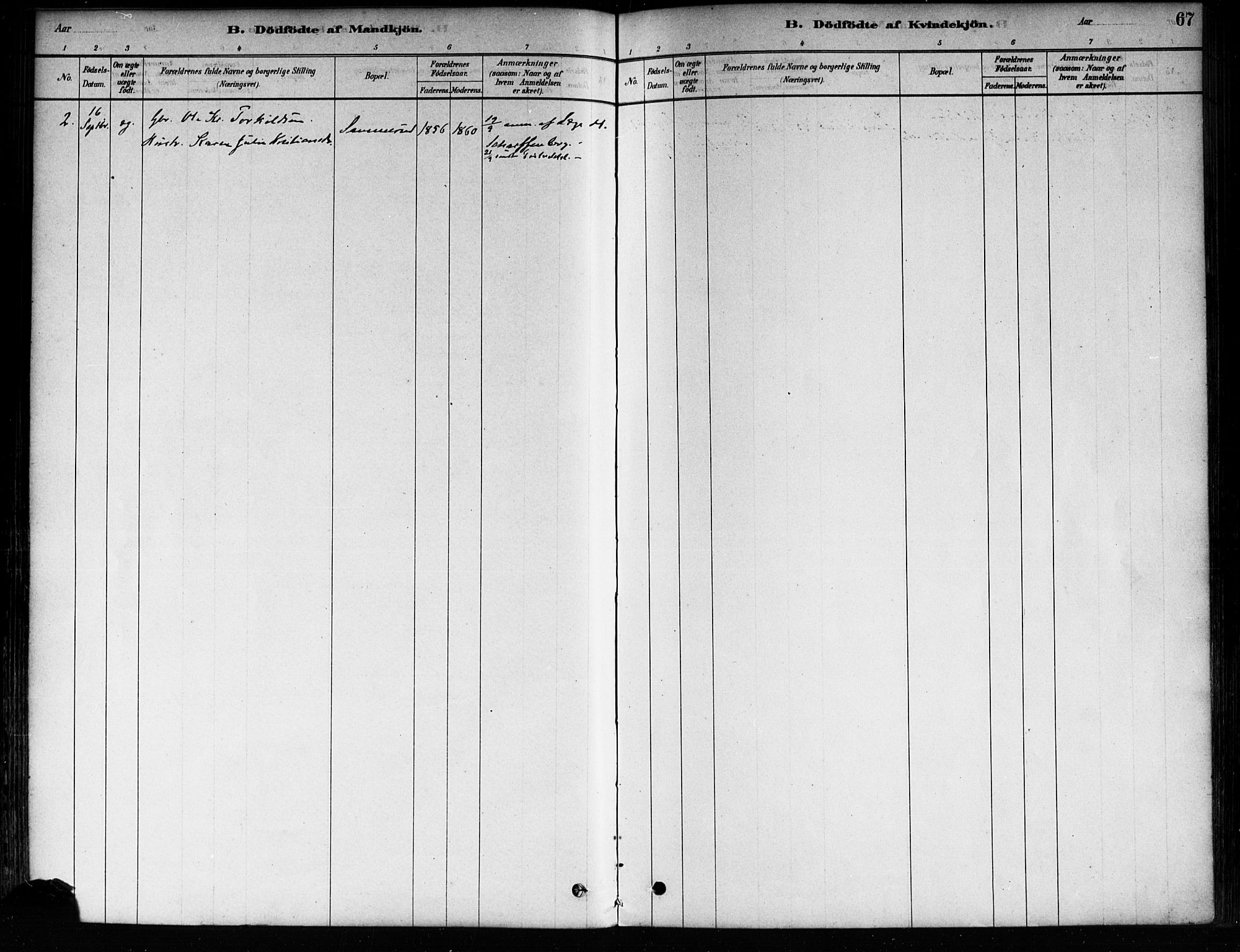 Skiptvet prestekontor Kirkebøker, AV/SAO-A-20009/F/Fa/L0009: Parish register (official) no. 9, 1878-1900, p. 67