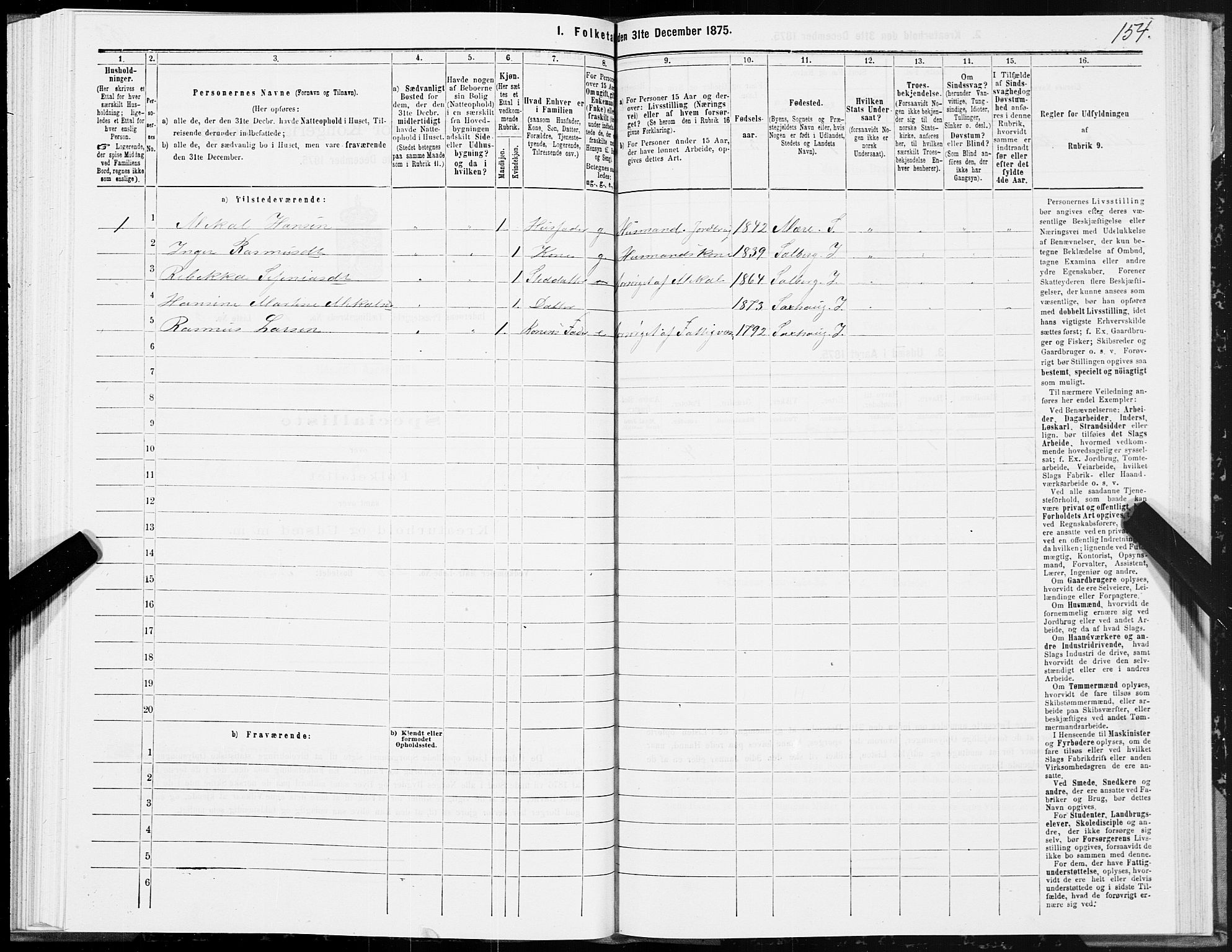 SAT, 1875 census for 1729P Inderøy, 1875, p. 4154