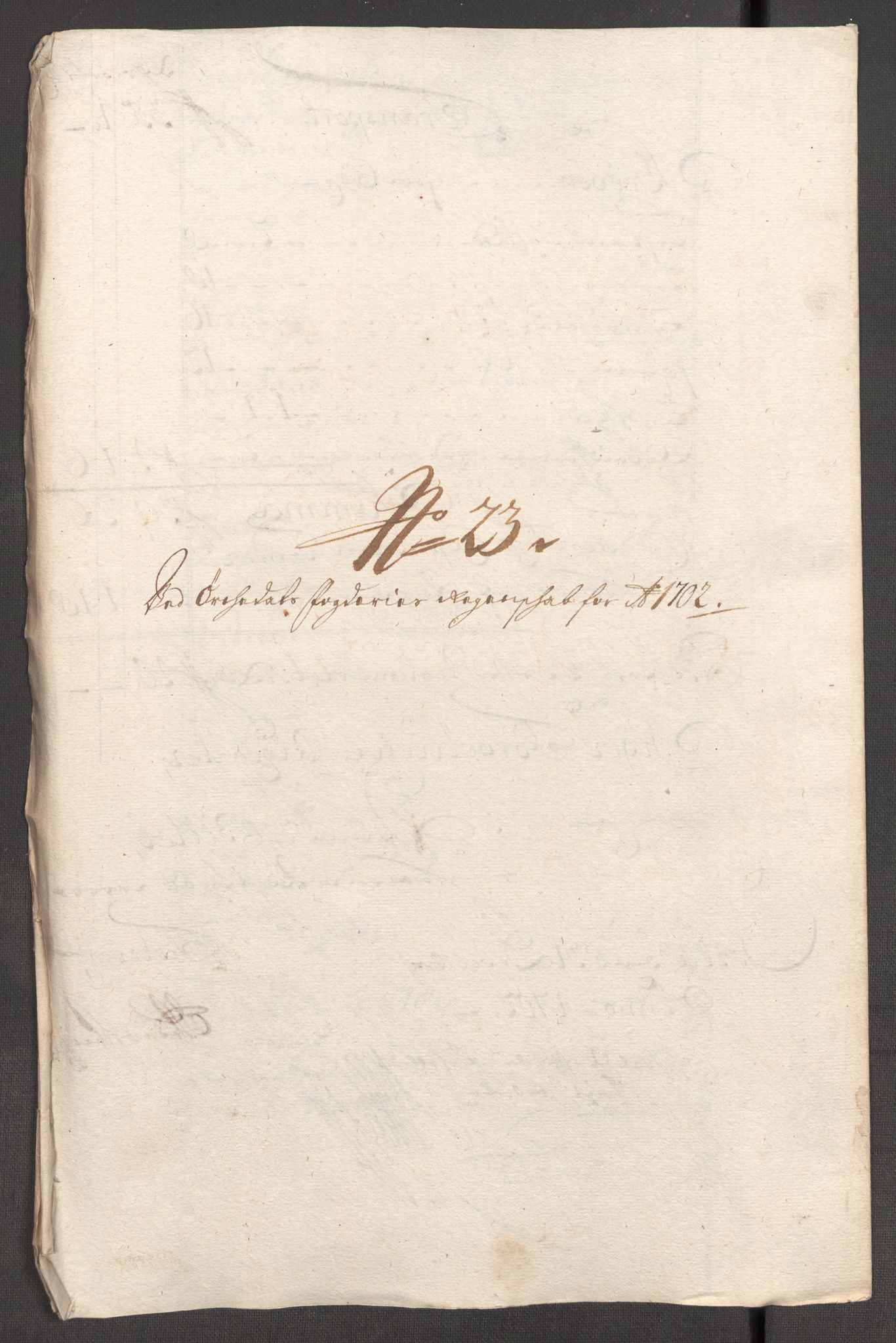 Rentekammeret inntil 1814, Reviderte regnskaper, Fogderegnskap, RA/EA-4092/R60/L3952: Fogderegnskap Orkdal og Gauldal, 1702, p. 181