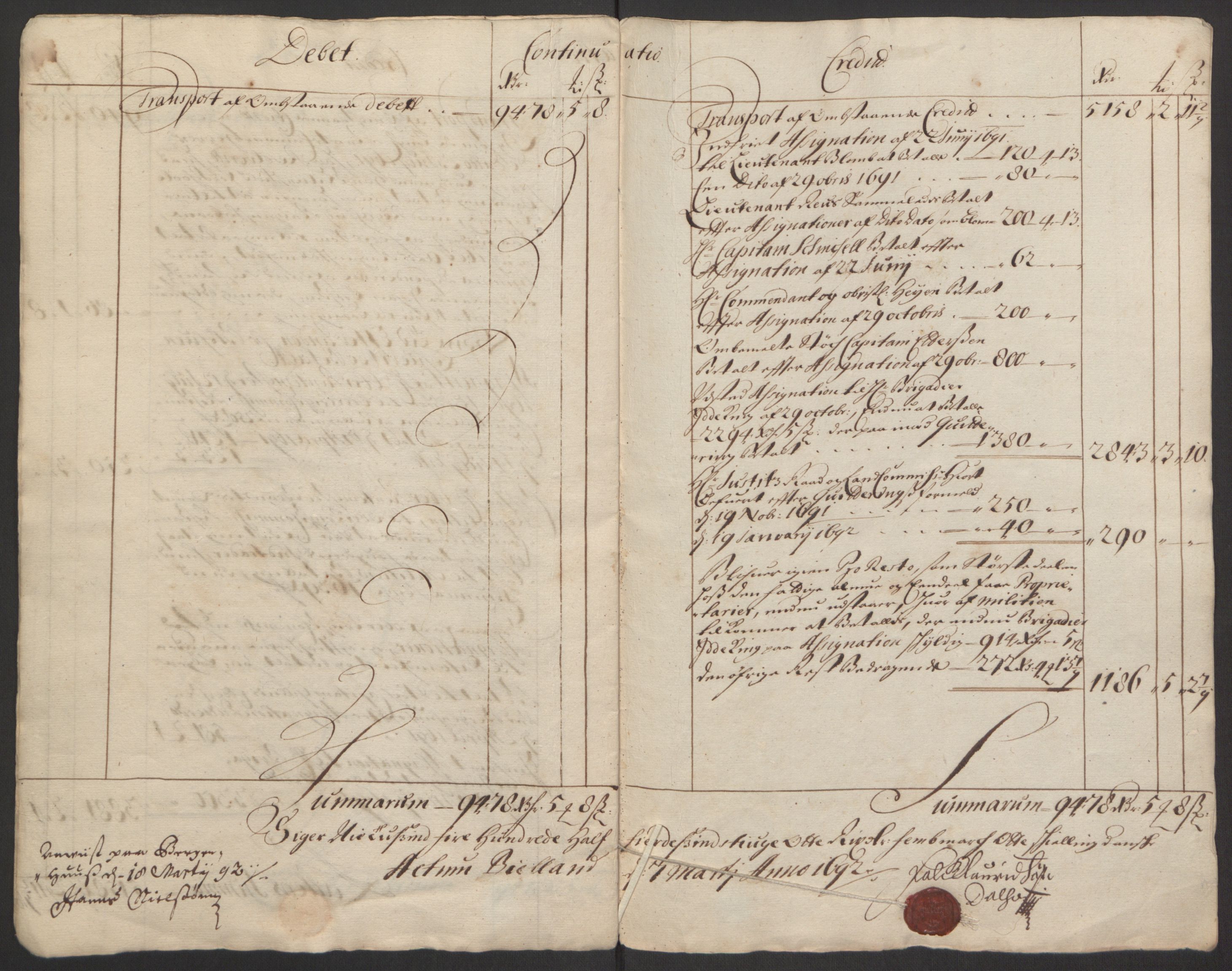 Rentekammeret inntil 1814, Reviderte regnskaper, Fogderegnskap, RA/EA-4092/R48/L2973: Fogderegnskap Sunnhordland og Hardanger, 1691-1692, p. 11