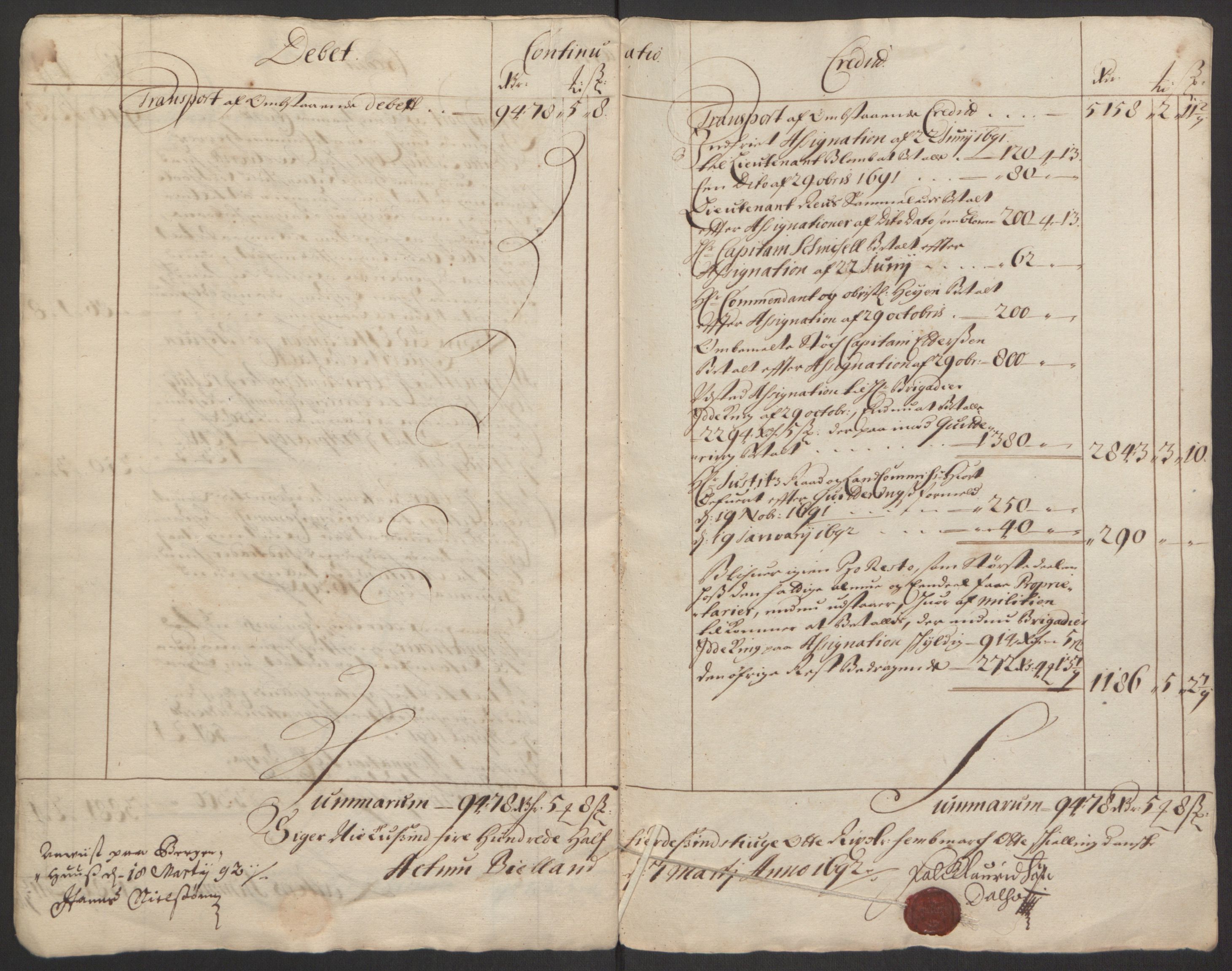 Rentekammeret inntil 1814, Reviderte regnskaper, Fogderegnskap, AV/RA-EA-4092/R48/L2973: Fogderegnskap Sunnhordland og Hardanger, 1691-1692, p. 11