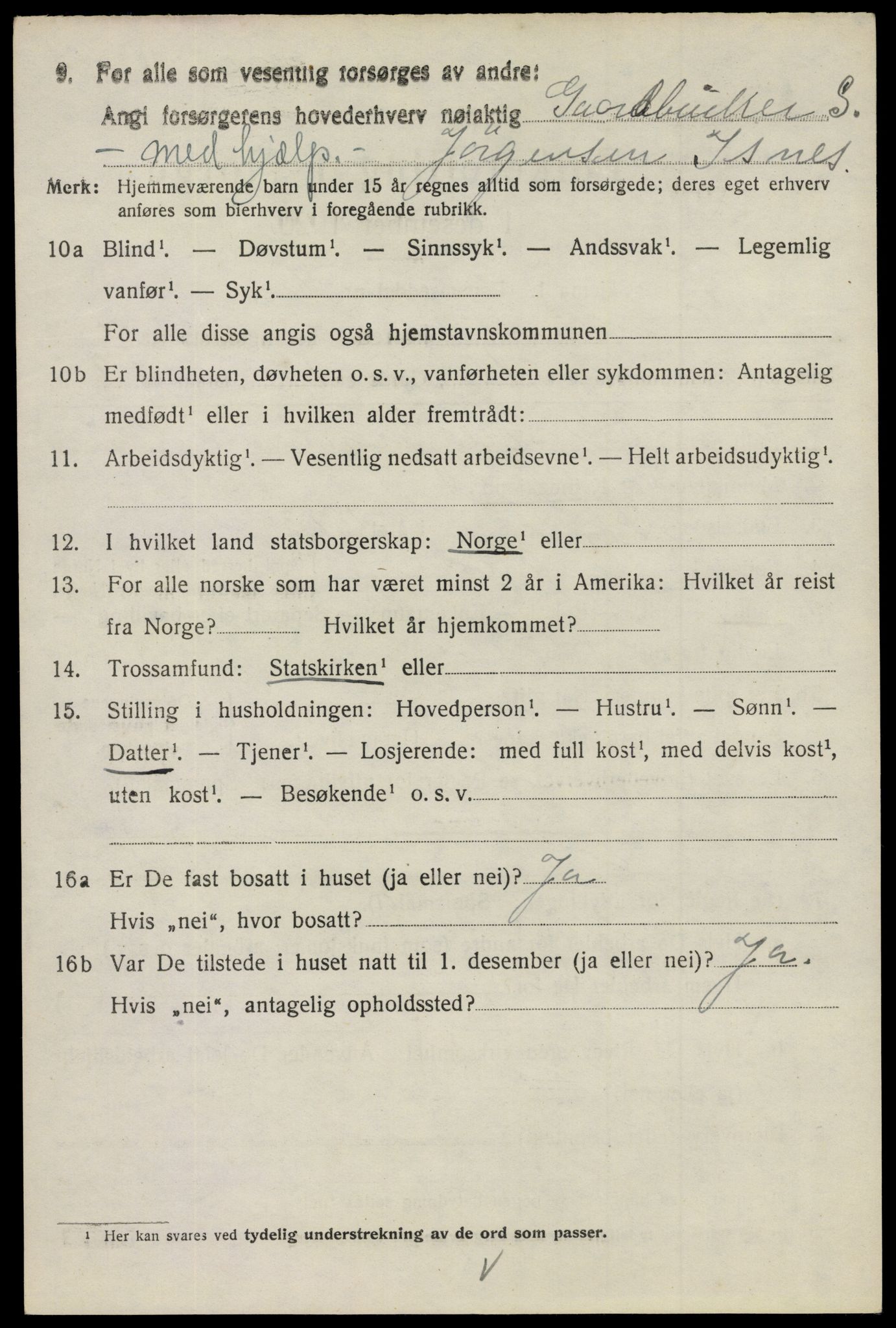 SAO, 1920 census for Tune, 1920, p. 5161