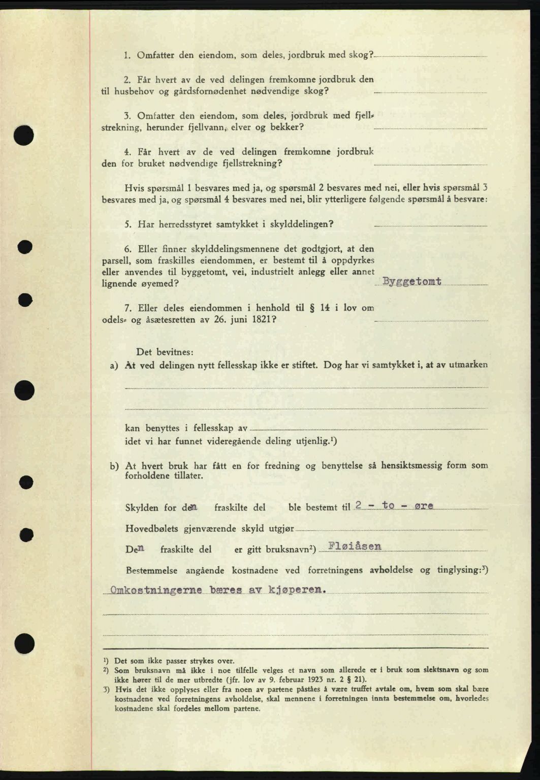 Tønsberg sorenskriveri, AV/SAKO-A-130/G/Ga/Gaa/L0014: Mortgage book no. A14, 1943-1944, Diary no: : 2510/1943