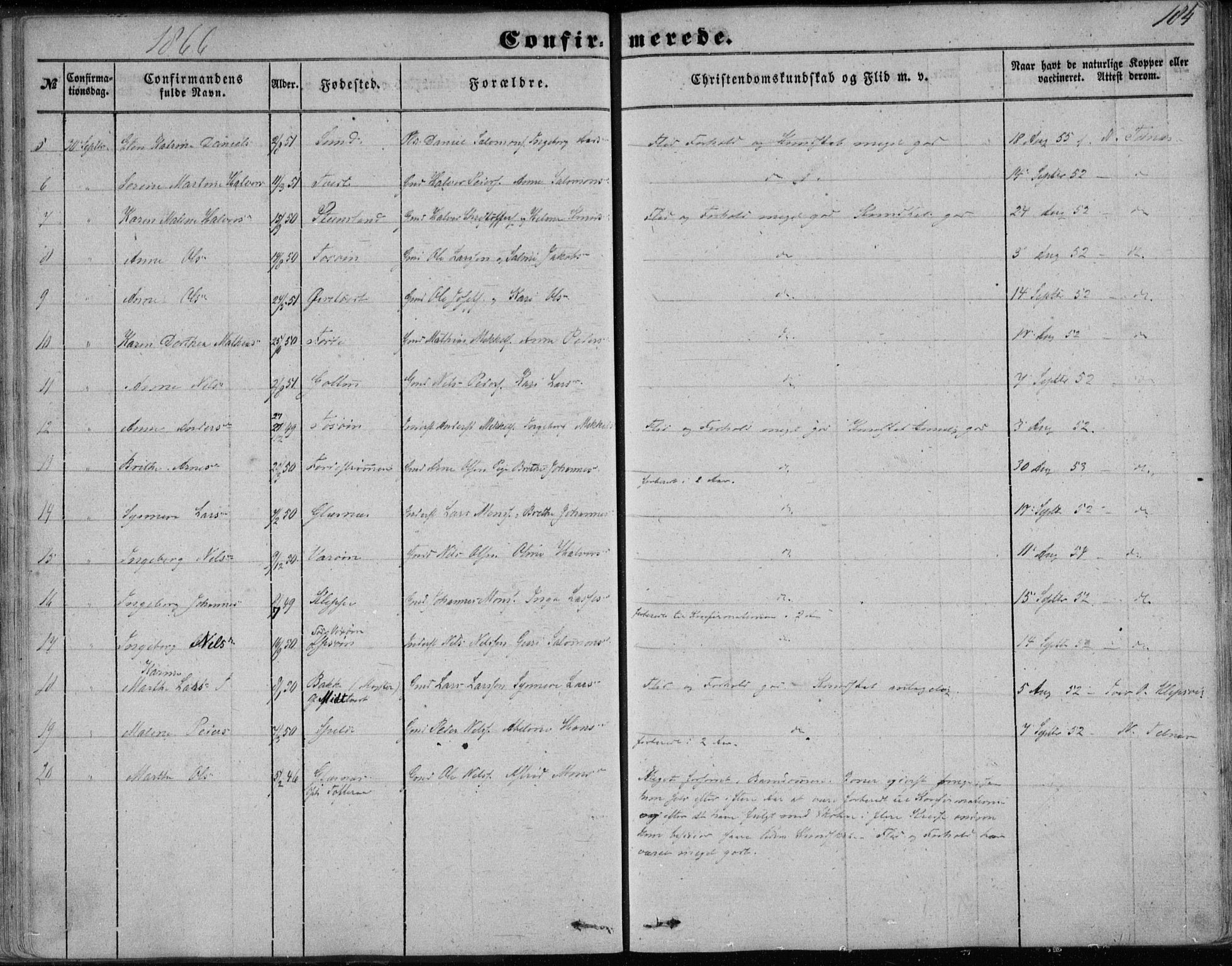 Sund sokneprestembete, SAB/A-99930: Parish register (official) no. A 14, 1850-1866, p. 185