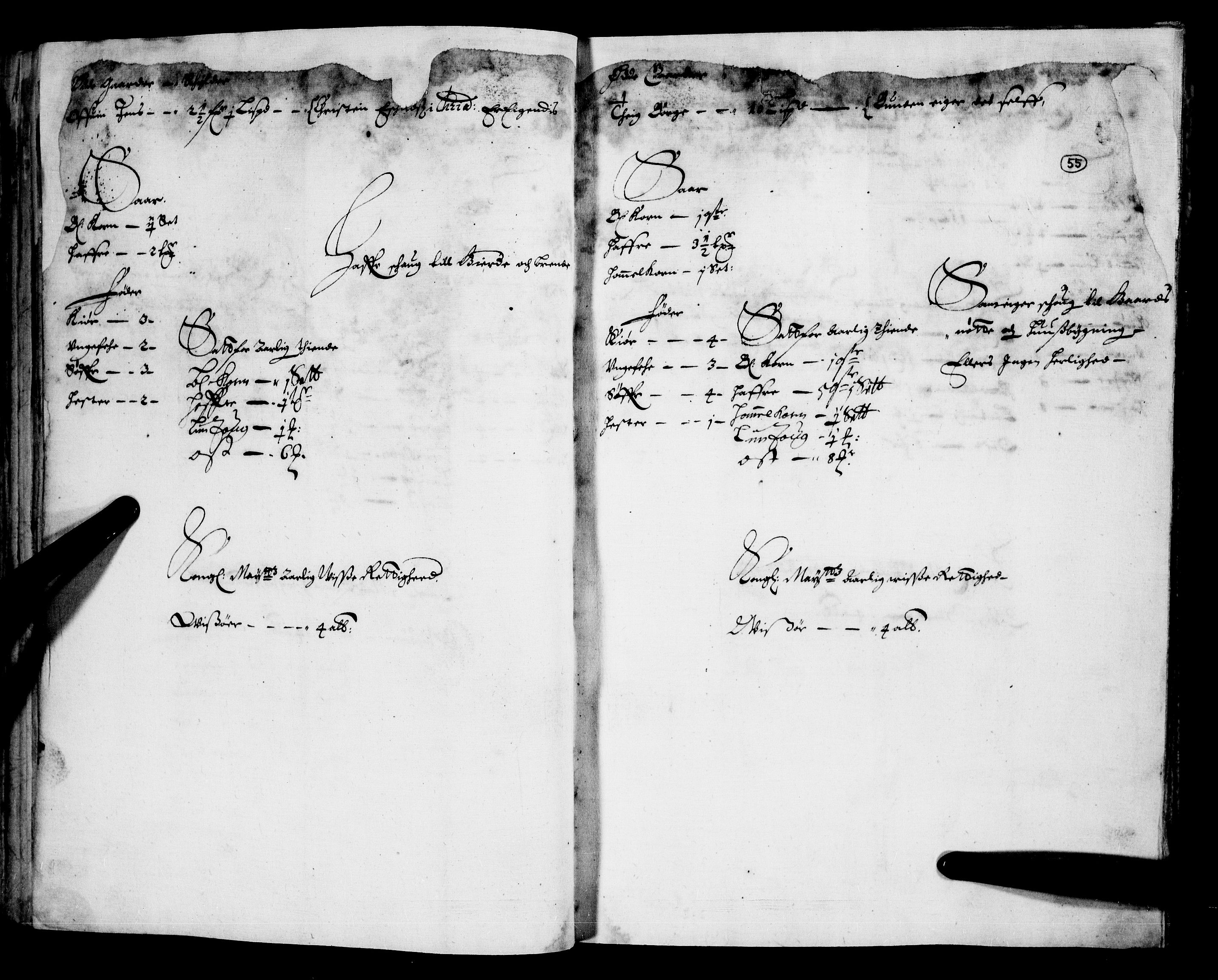 Rentekammeret inntil 1814, Realistisk ordnet avdeling, AV/RA-EA-4070/N/Nb/Nba/L0007: Nedre Romerike fogderi, 1. del, 1666, p. 54b-55a