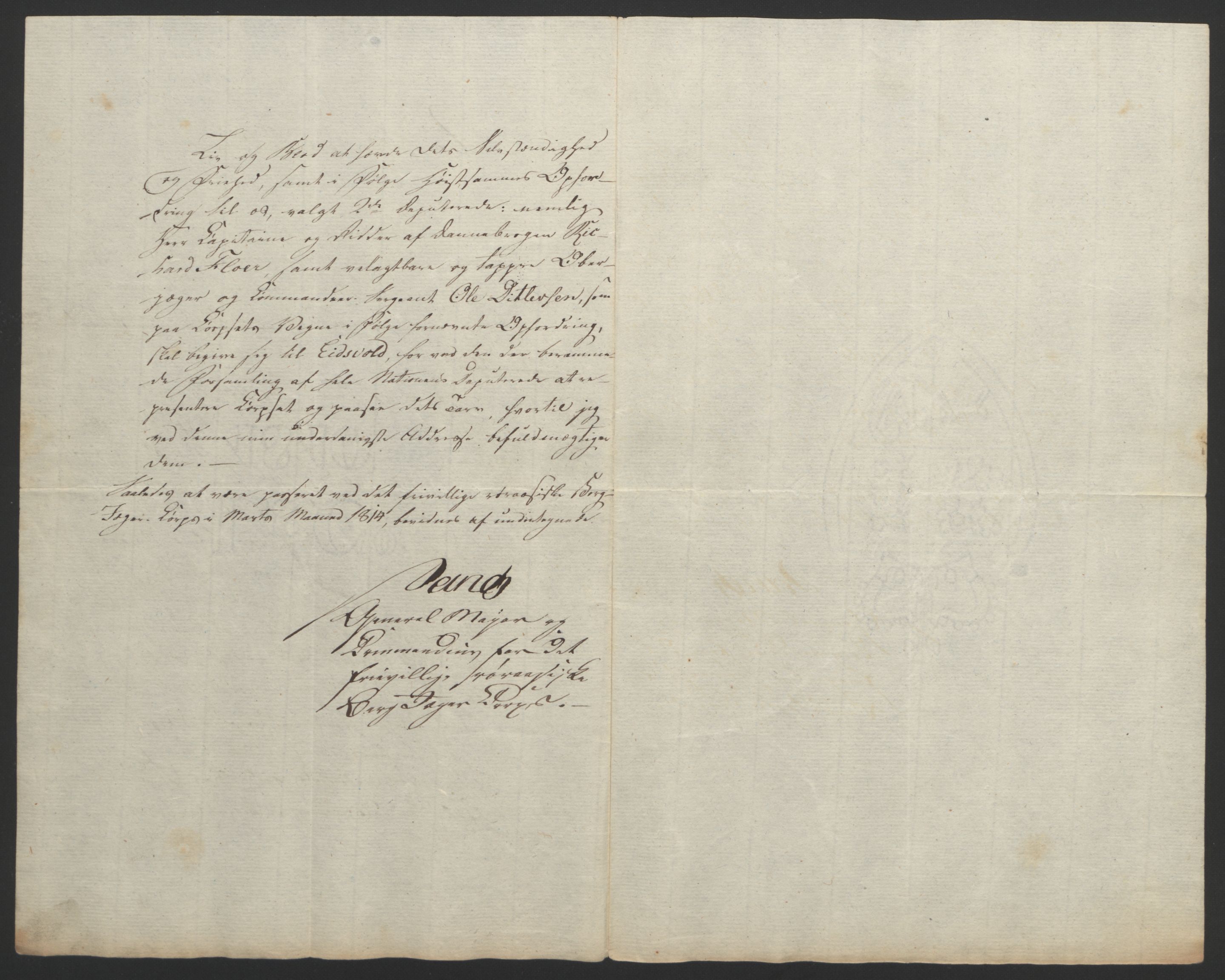 Statsrådssekretariatet, RA/S-1001/D/Db/L0007: Fullmakter for Eidsvollsrepresentantene i 1814. , 1814, p. 85