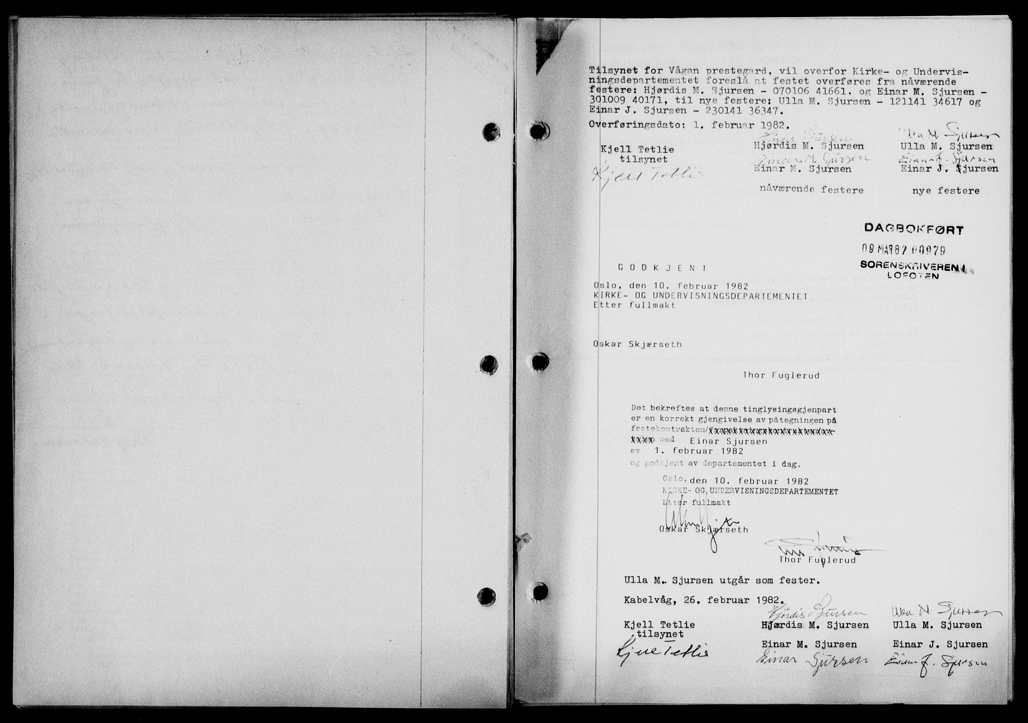 Lofoten sorenskriveri, SAT/A-0017/1/2/2C/L0001a: Mortgage book no. 1a, 1936-1937, Diary no: : 979/1982