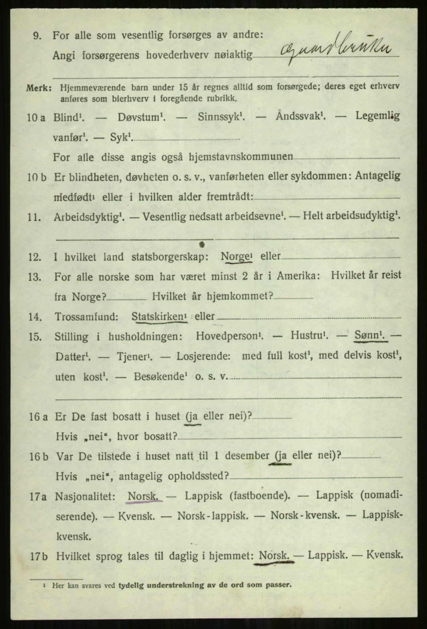 SATØ, 1920 census for Skjervøy, 1920, p. 2448