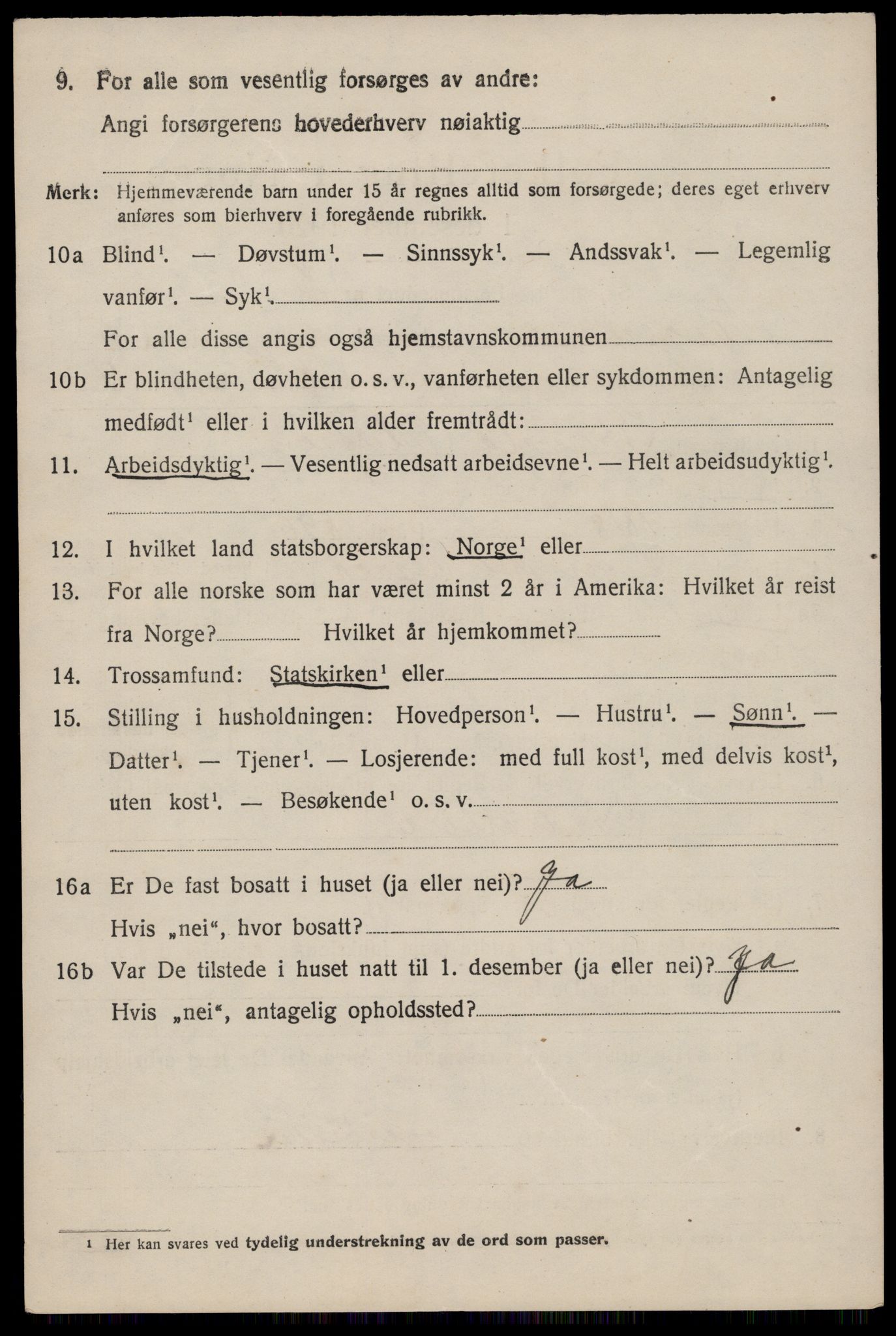SAST, 1920 census for Eigersund, 1920, p. 3860