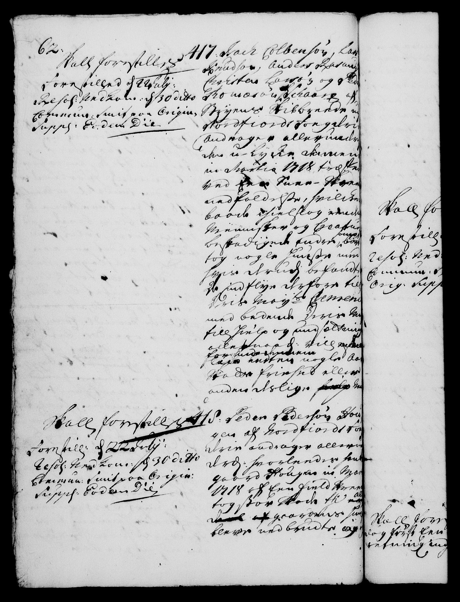 Rentekammeret, Kammerkanselliet, RA/EA-3111/G/Gh/Gha/L0002: Norsk ekstraktmemorialprotokoll, sak. 376-599 (merket RK 53.47), 1720, p. 62