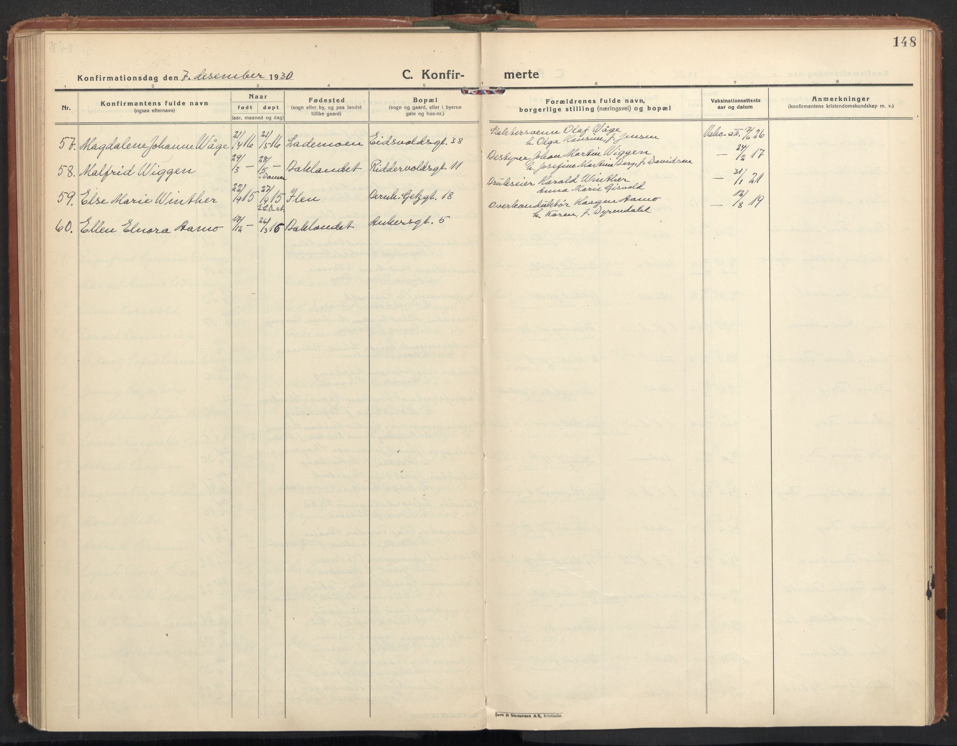 Ministerialprotokoller, klokkerbøker og fødselsregistre - Sør-Trøndelag, SAT/A-1456/604/L0208: Parish register (official) no. 604A28, 1923-1937, p. 148