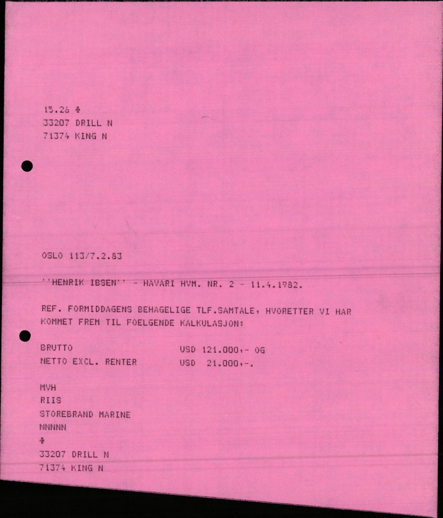 Pa 1503 - Stavanger Drilling AS, AV/SAST-A-101906/2/E/Ec/Eca/L0006: Sak og korrespondanse, 1976-1983