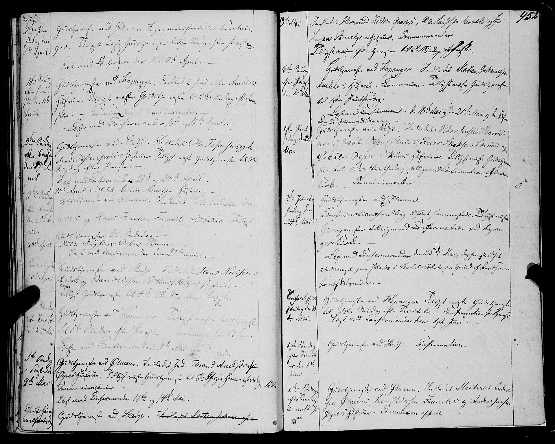 Sogndal sokneprestembete, AV/SAB-A-81301/H/Haa/Haaa/L0012II: Parish register (official) no. A 12II, 1847-1877, p. 452