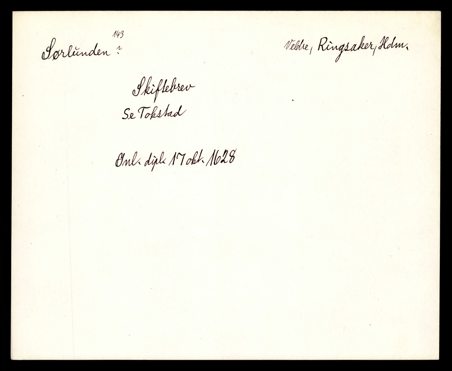 Riksarkivets diplomsamling, AV/RA-EA-5965/F35/F35e/L0007: Registreringssedler Hedmark 1, 1400-1700, p. 171